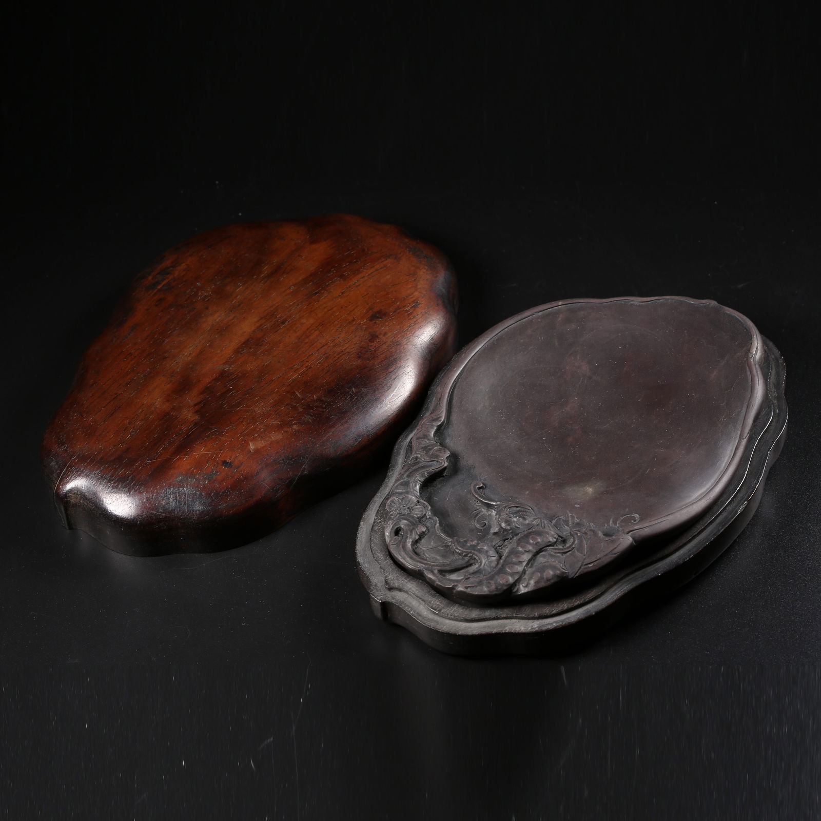 A DUANSHI INKSTONE WITH "MANY SONS, MANY BLESSINGS" MOTIF (1 of 11)