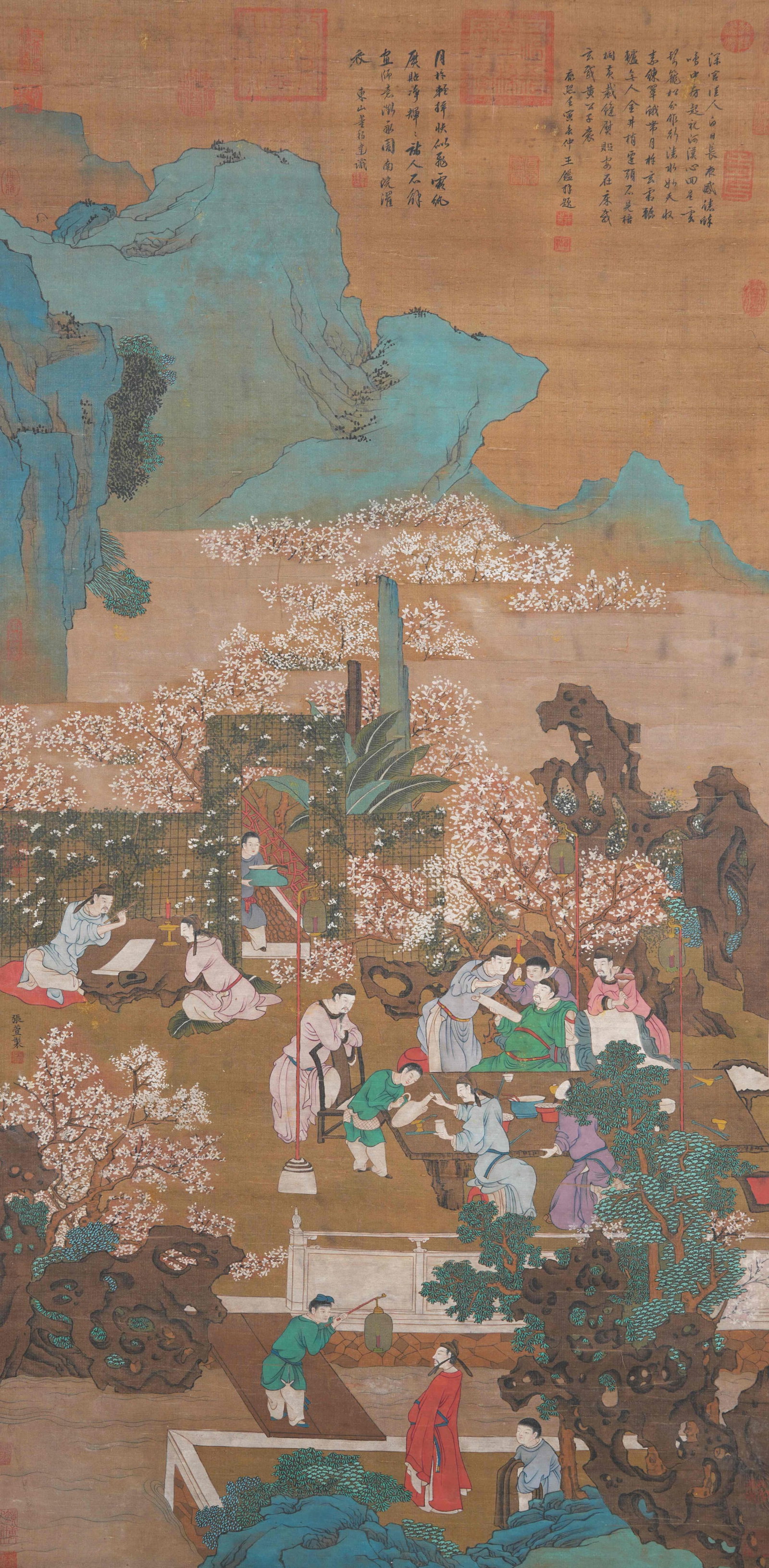 A FIGURE PAINTING ON SILK BY ZHANG XUAN.張萱 (1 of 10)