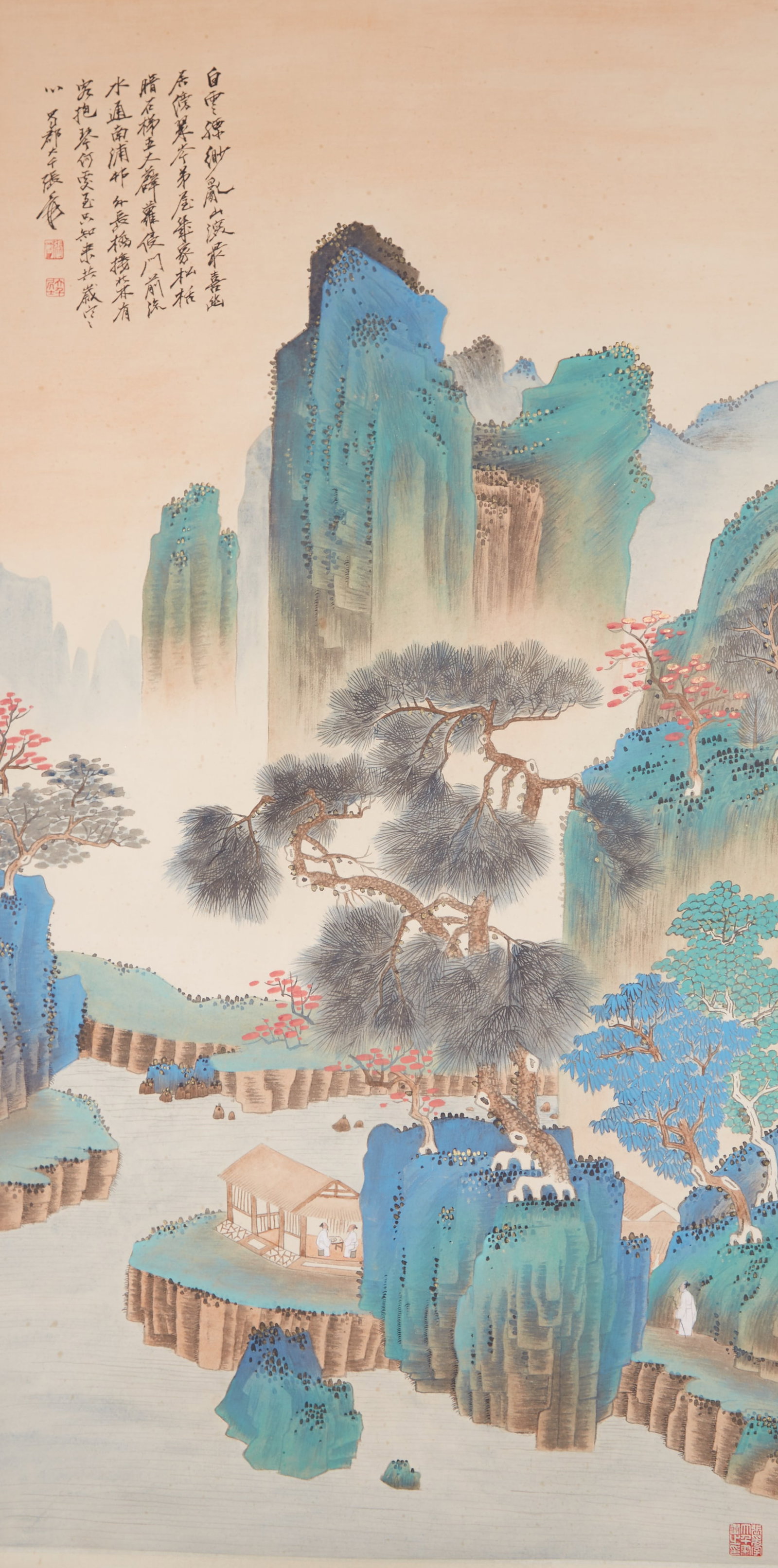 A LANDSCAPE PAINTING ON PAPER BY ZHANG DAQIAN.張大千 (1 of 12)