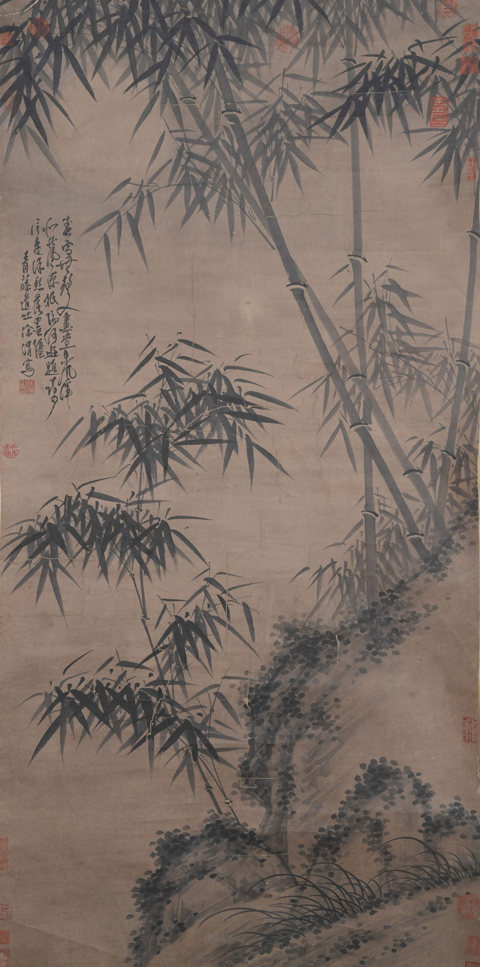 A INK BAMBOO PAINTING ON PAPER BY XU WEI.徐渭 (1 of 9)