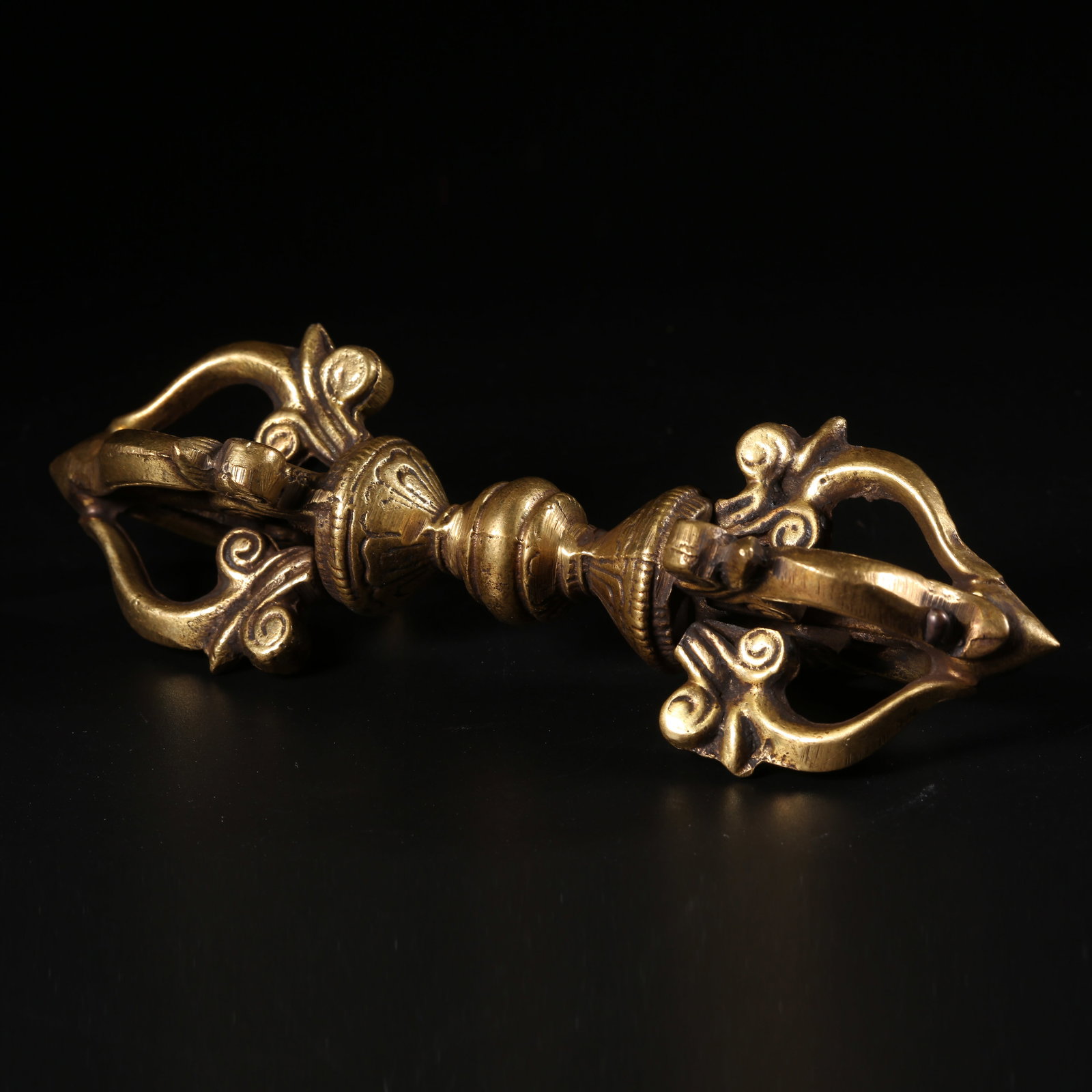 A BRONZE FIVE-PRONGED VAJRA RITUAL IMPLEMENT (1 of 7)