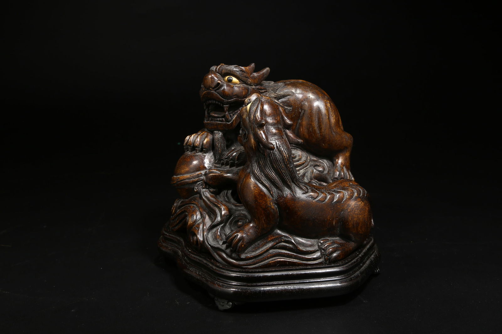 A AGARWOOD AUSPICIOUS BEAST PATTERN INCENSE BURNER - 5