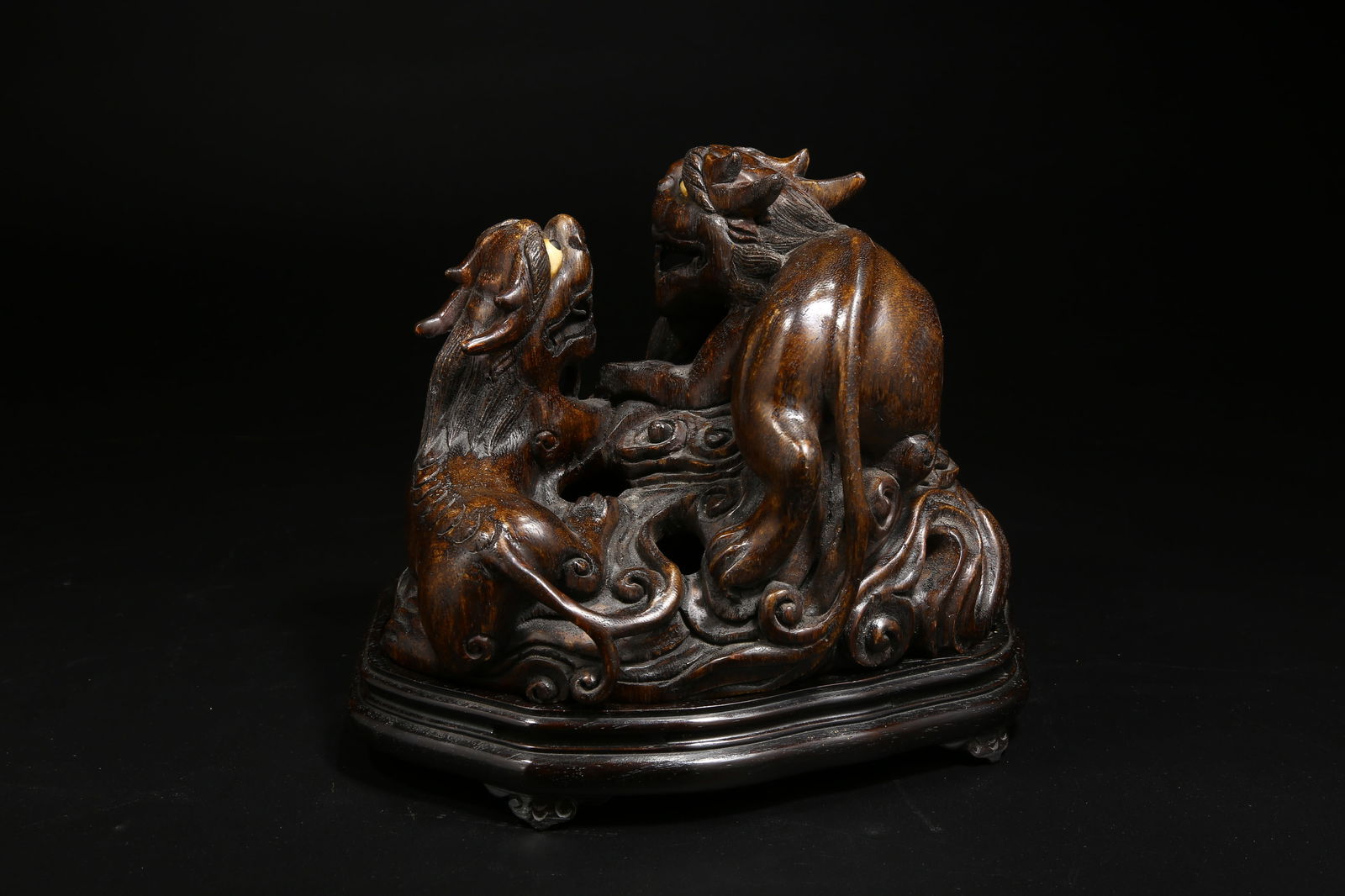 A AGARWOOD AUSPICIOUS BEAST PATTERN INCENSE BURNER - 6