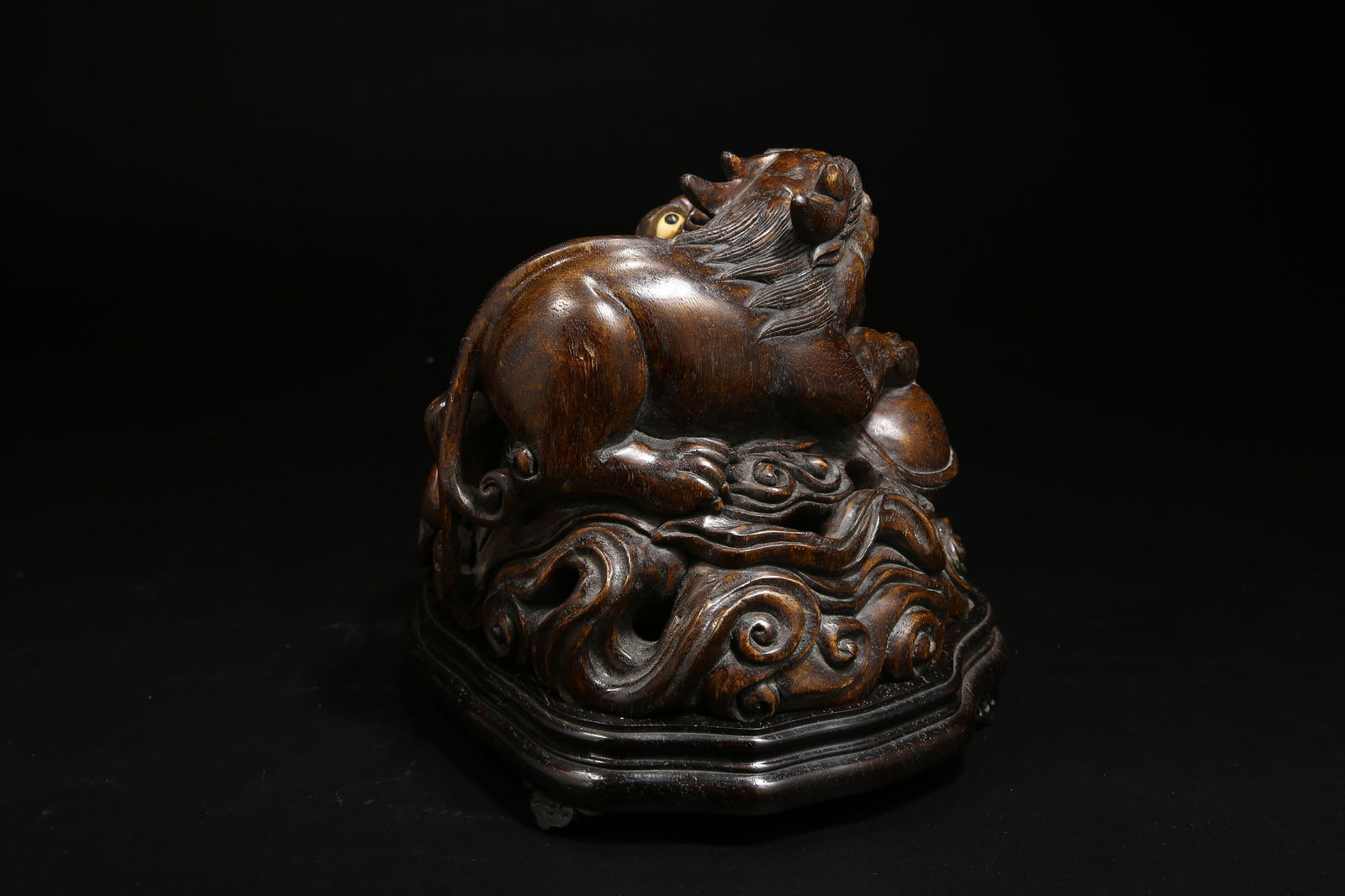 A AGARWOOD AUSPICIOUS BEAST PATTERN INCENSE BURNER - 7