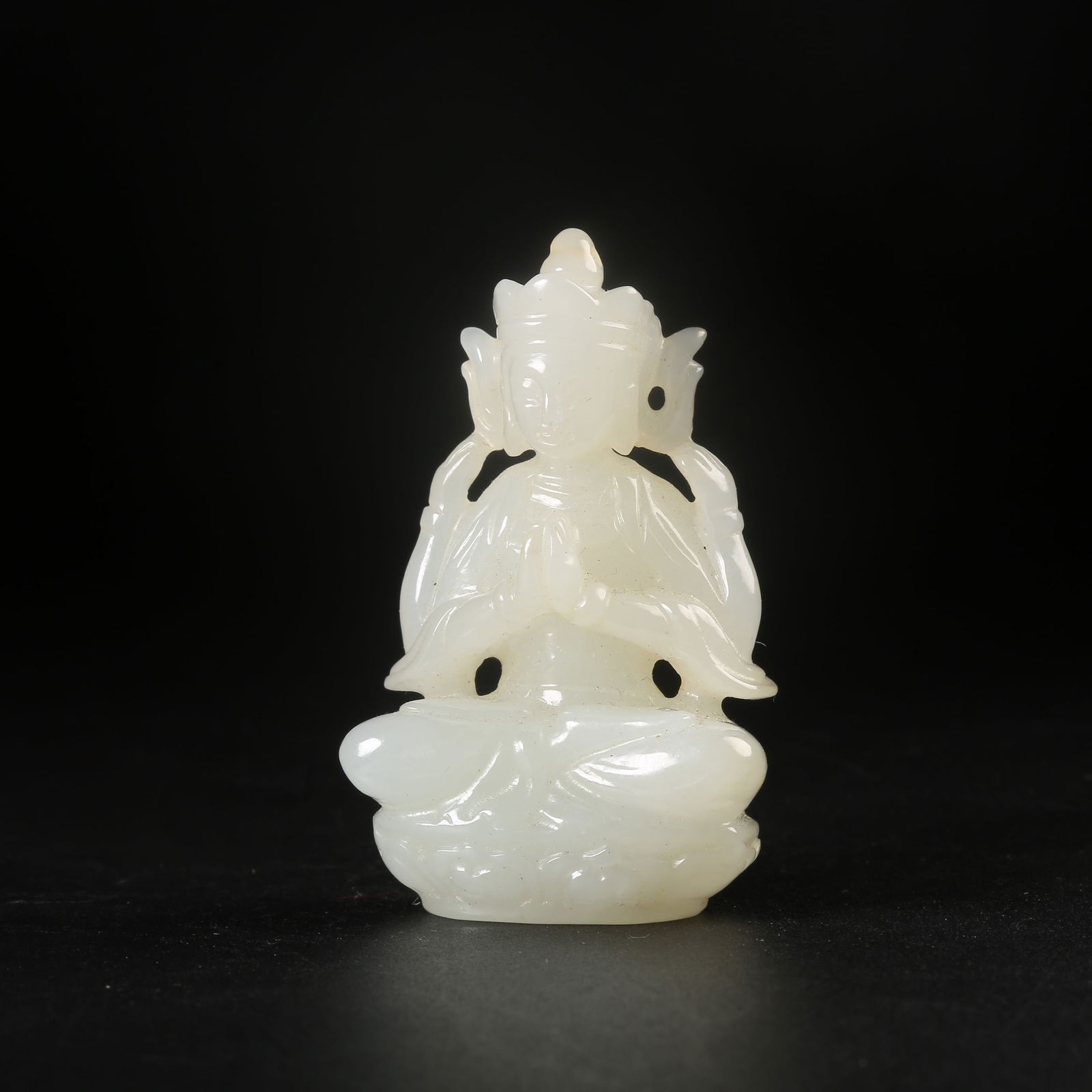 A HETIAN JADE BUDDHA PENDANT (1 of 8)