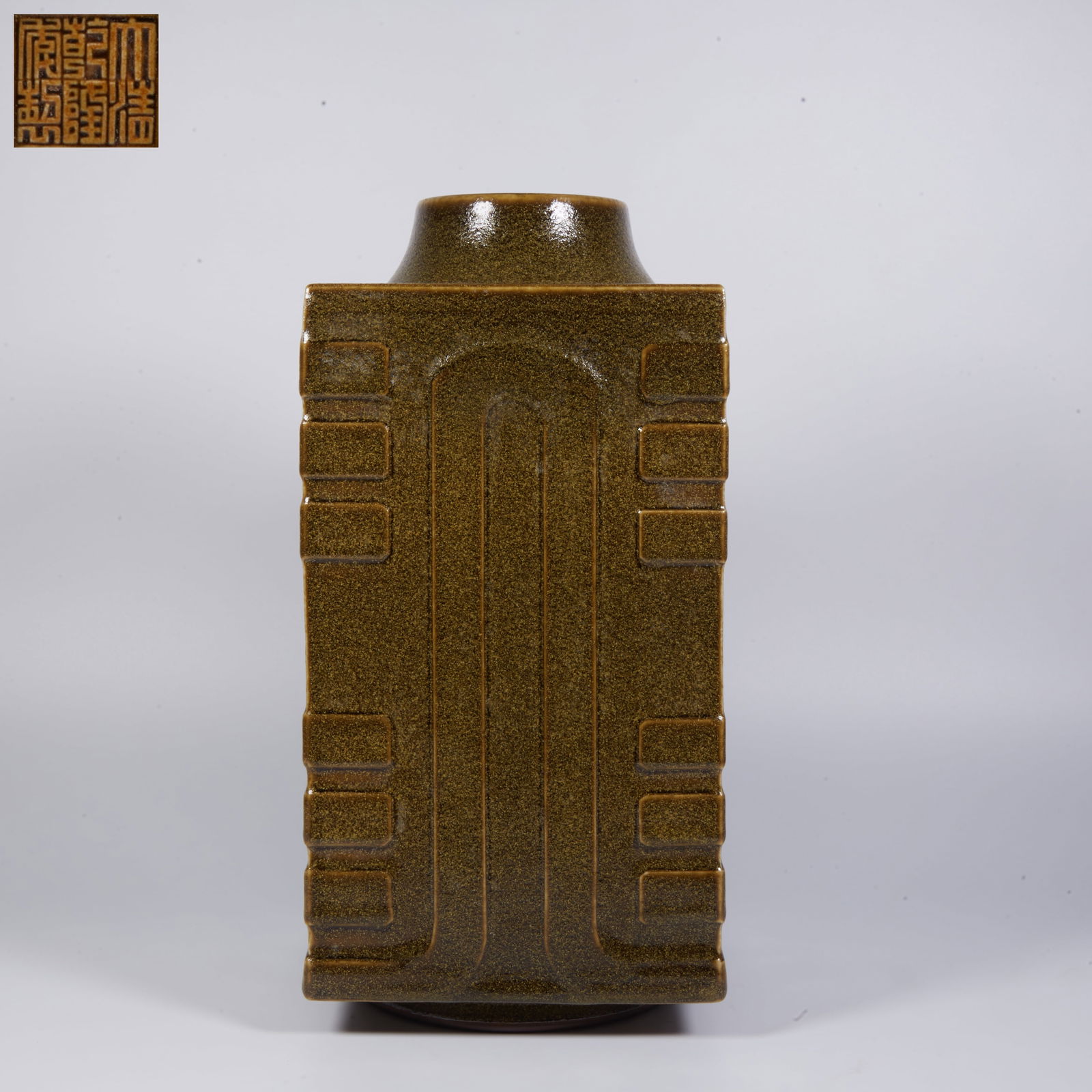 A TEA-DUST–GLAZED CONG-FORM VASE (1 of 7)