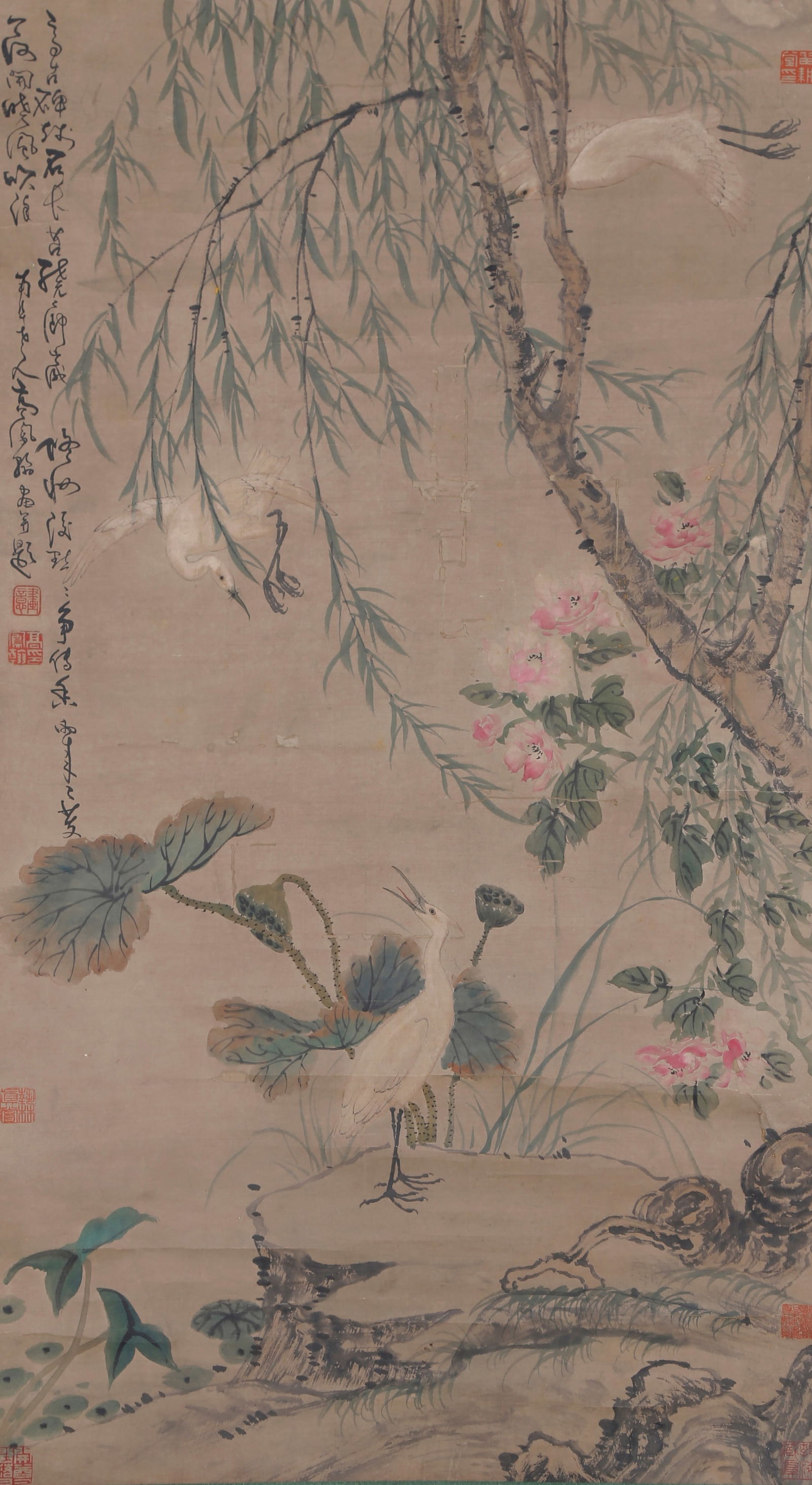 A FLOWER-AND-BIRD PAINTING ON PAPER BY GAO FENGHAN.高鳳翰 (1 of 10)
