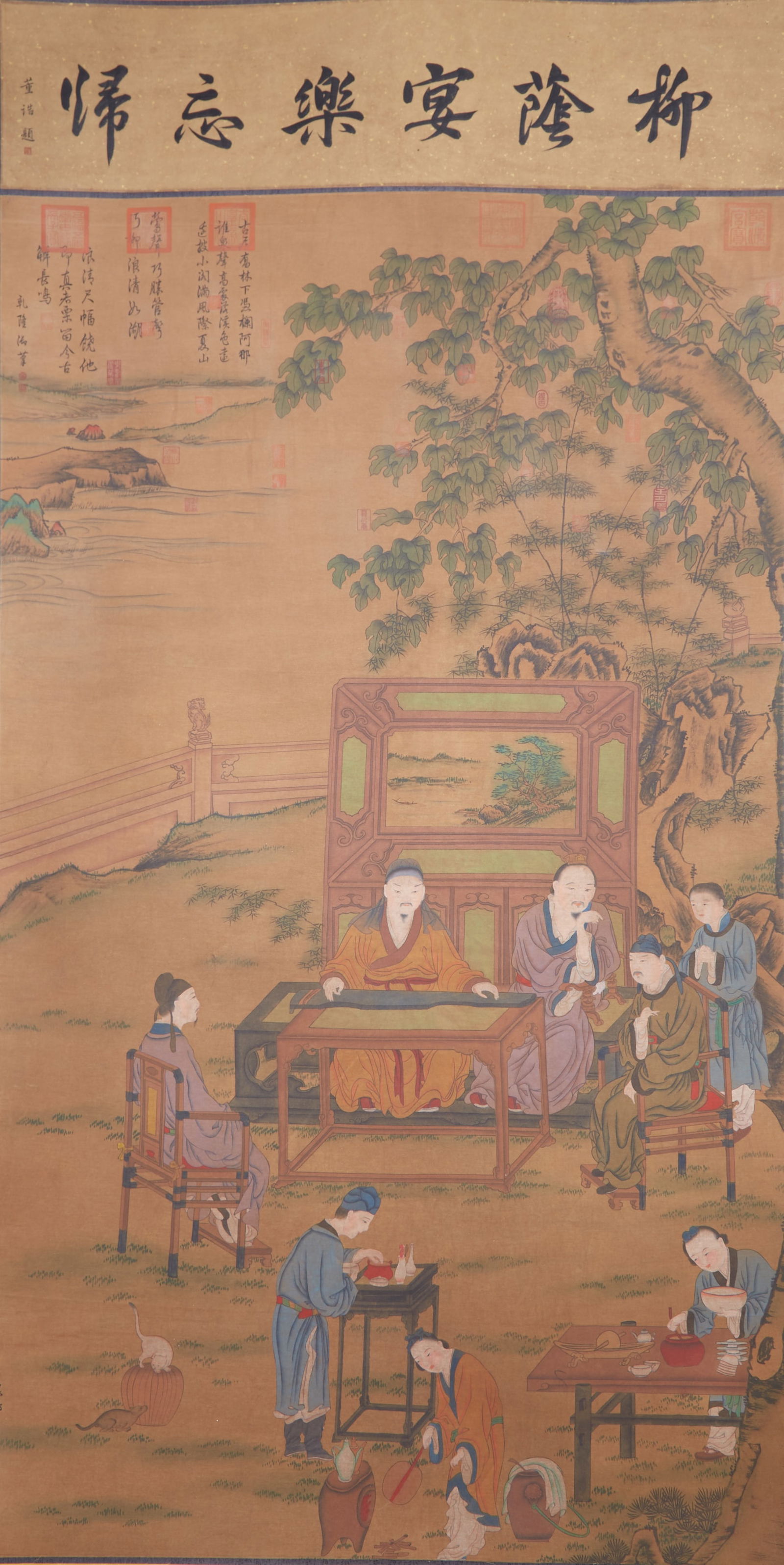 A FIGURES PAINTING ON SILK BY TANG BOHU.唐伯虎 (1 of 15)