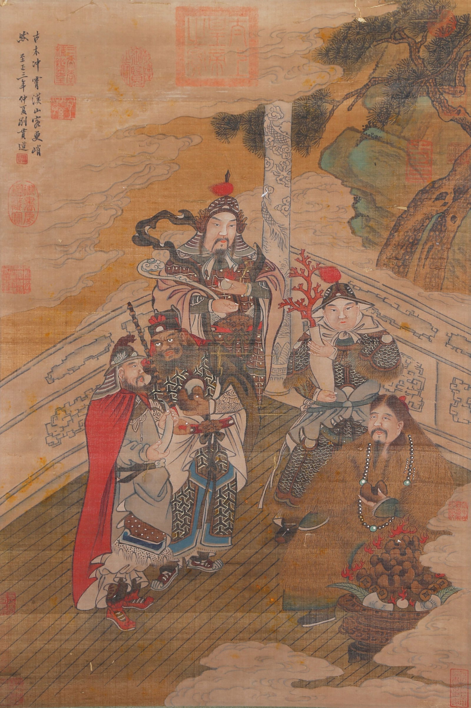 A FIGURE PAINTING ON SILK BY LIU GUANDAO.劉貫道 (1 of 11)