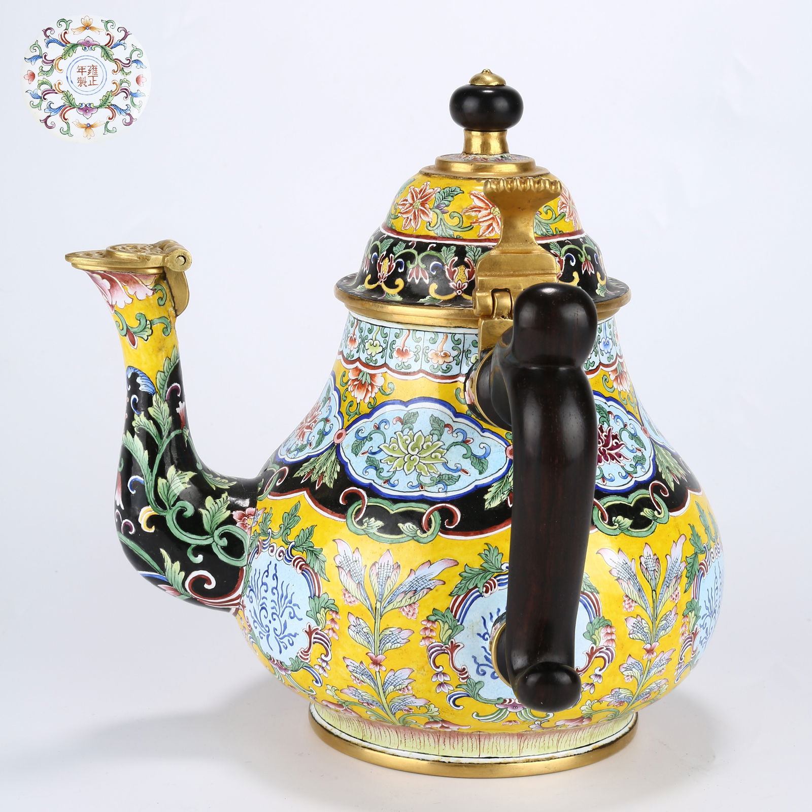 A CLOISONNÉ ENAMEL TEAPOT (1 of 12)