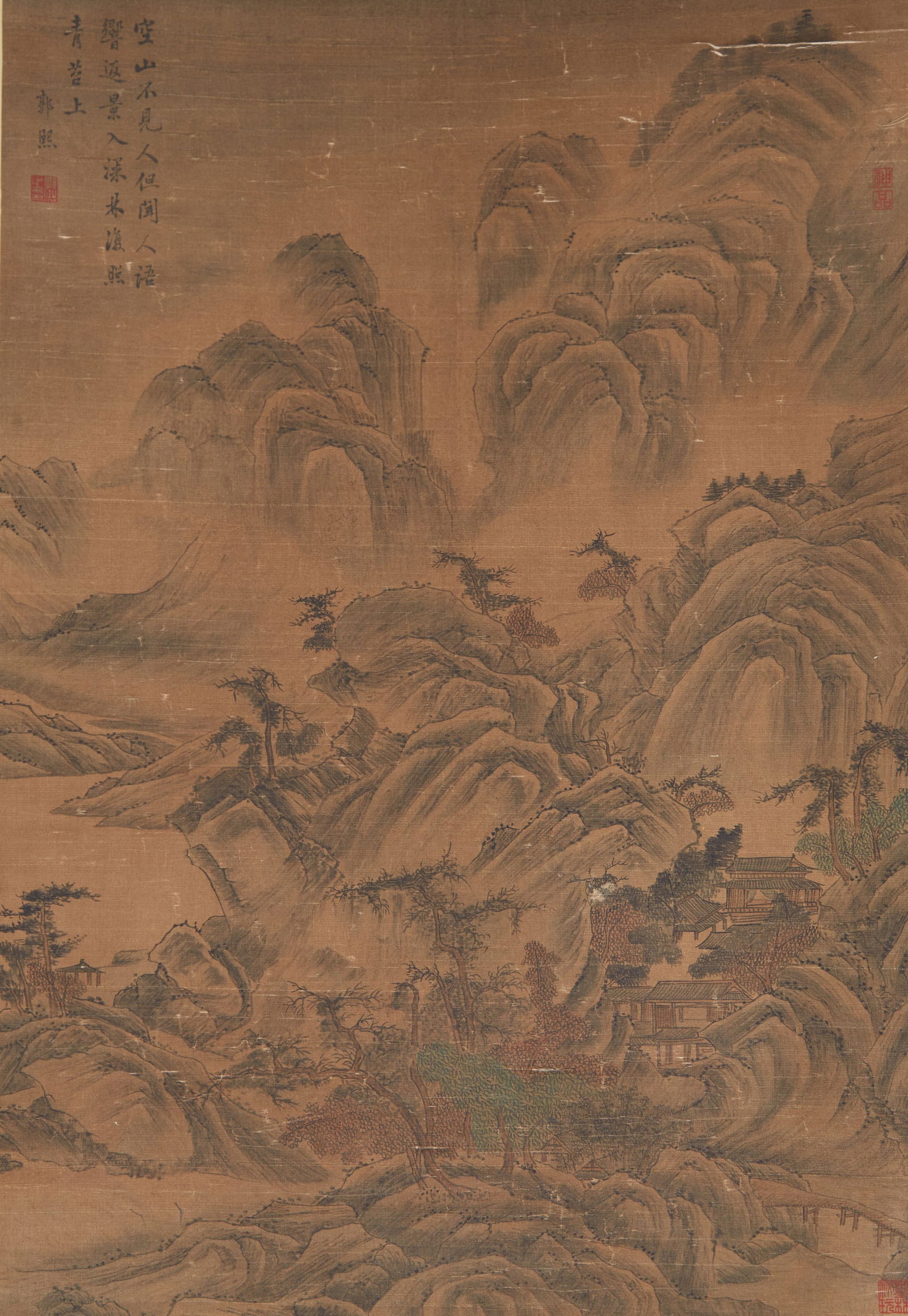 A LANDSCAPE PAINTING ON SILK BY GUO XI.郭熙 (1 of 12)