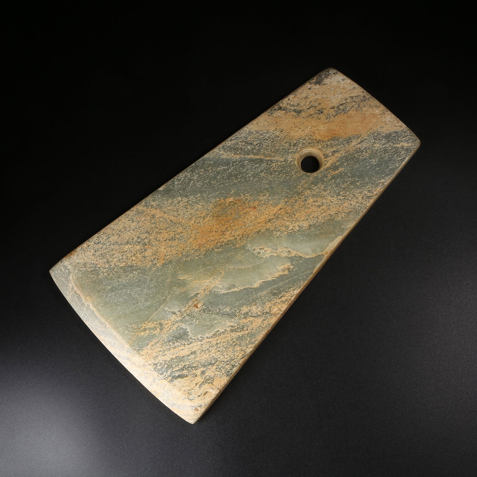A ARCHAIC JADE YUE (CEREMONIAL AXE) (1 of 9)