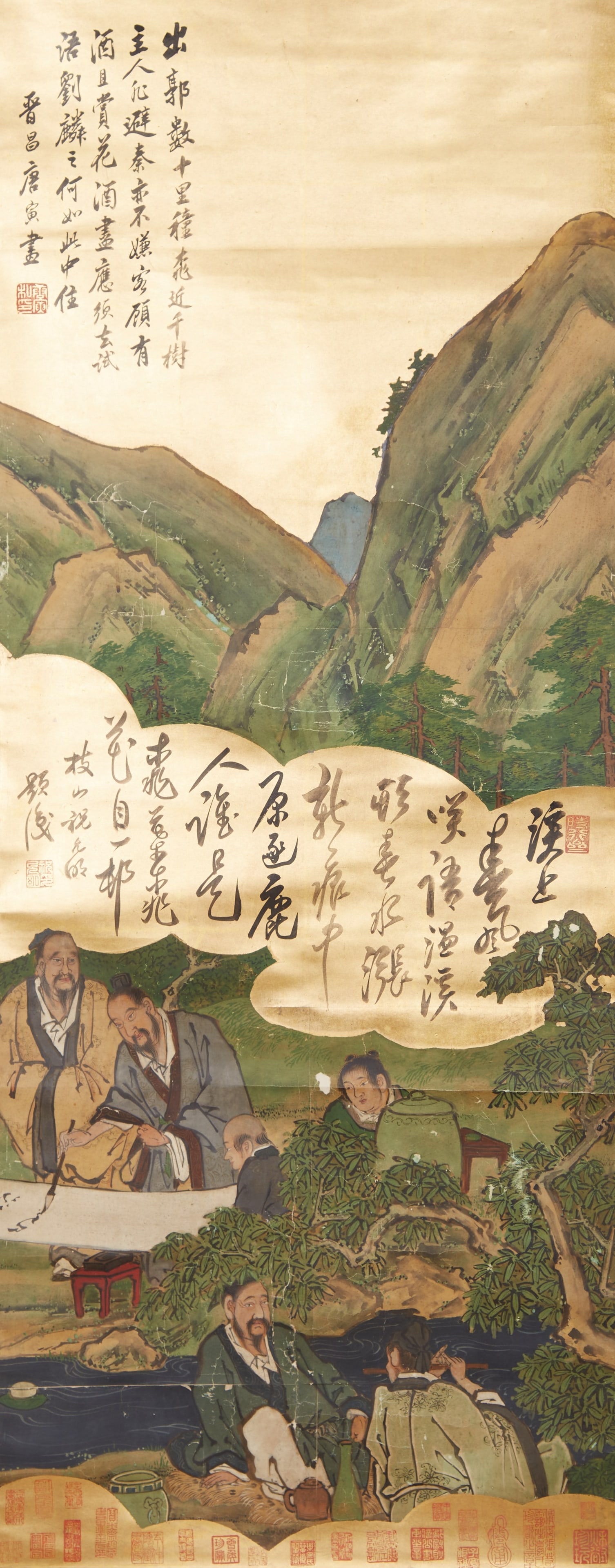 A FIGURE PAINTING ON PAPER BY TANG BOHU.唐伯虎 (1 of 12)