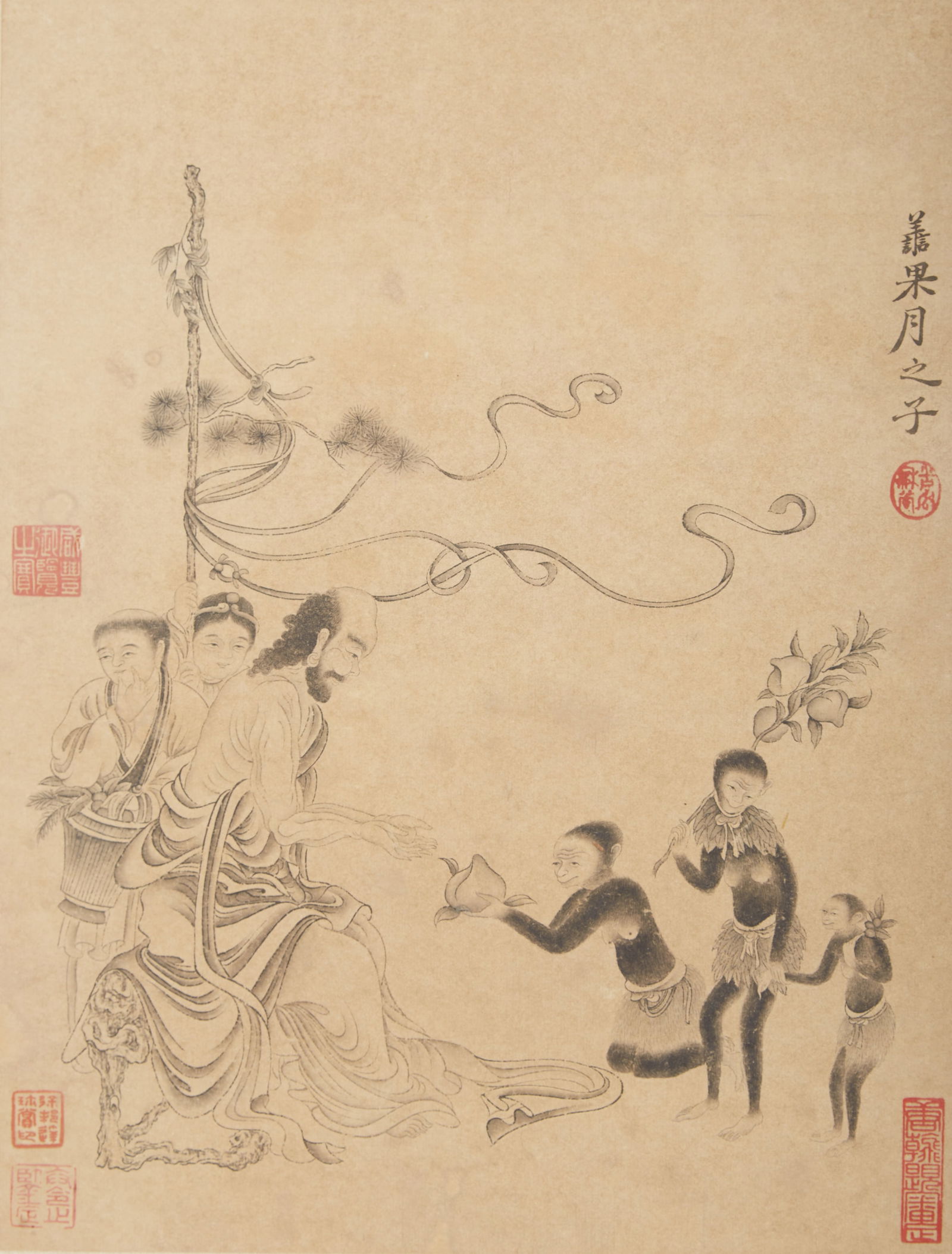 A FIGURE PAINTING ON PAPER, ALBUM LEAF, BY SHITAO.石濤 (1 of 8)