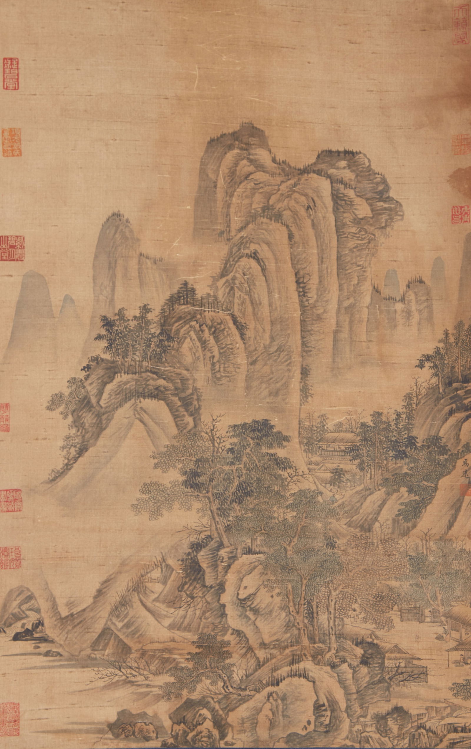 A LANDSCAPE PAINTING ON SILK BY MA YUAN.馬遠 (1 of 11)