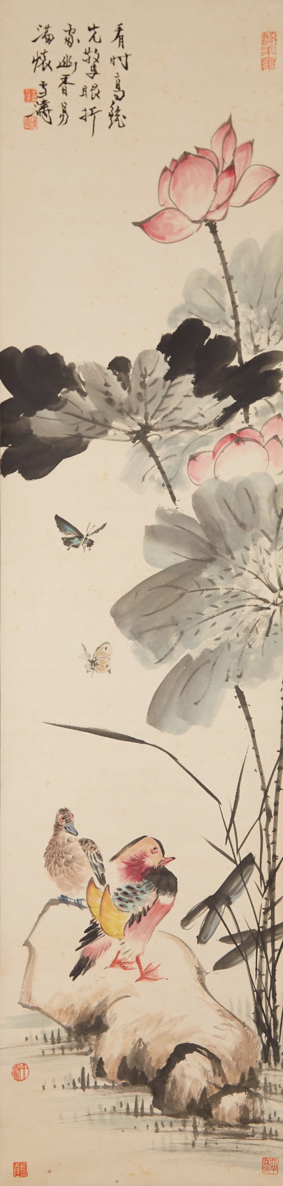 A BIRD-AND-FLOWER PAINTING ON PAPER BY WANG XUETAO.王雪濤 (1 of 10)