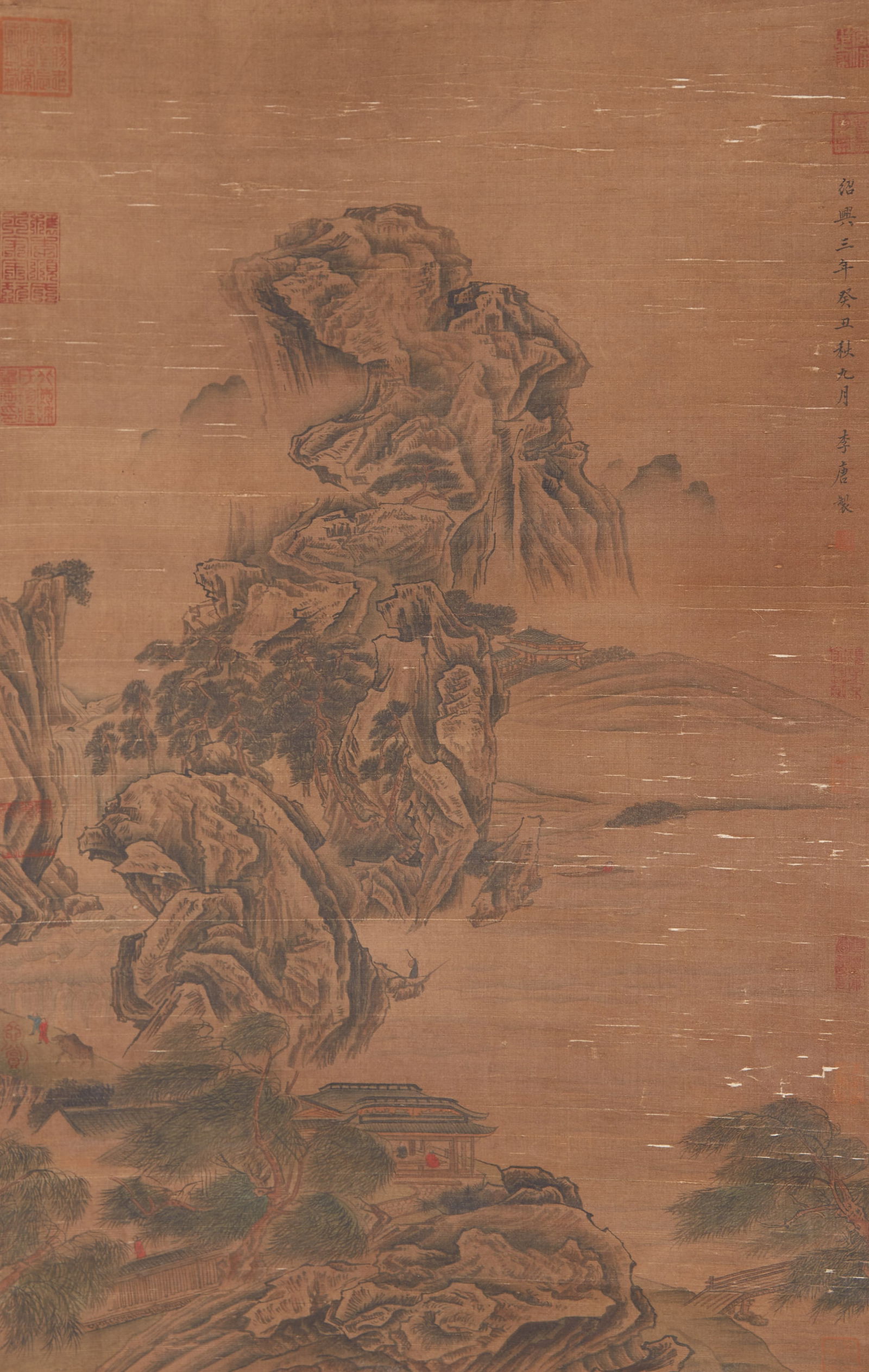 A LANDSCAPE PAINTING ON SILK BY LI TANG.李唐 (1 of 9)