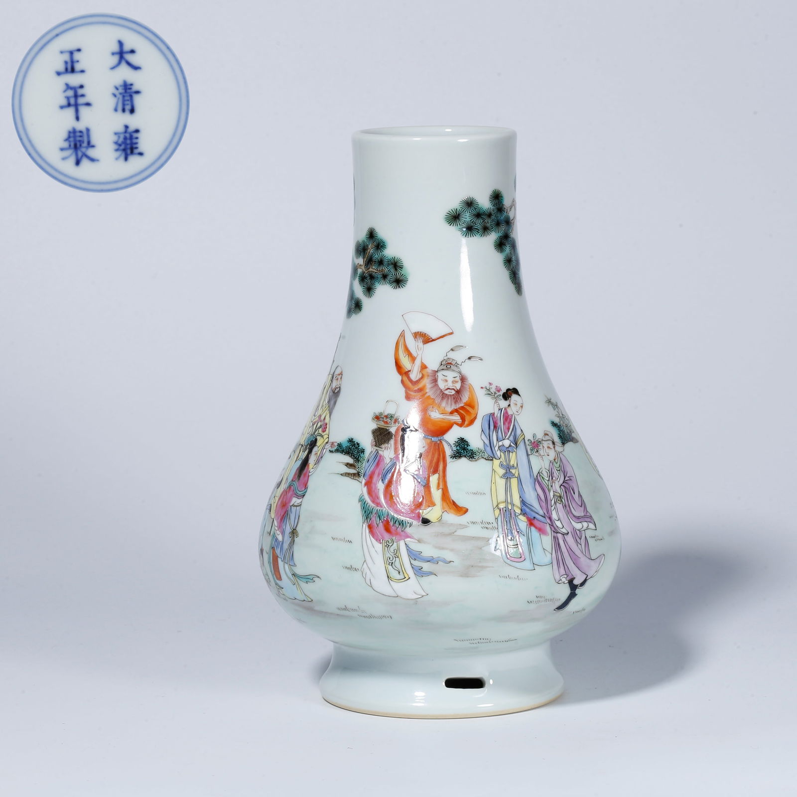 A FAMILLE ROSE VASE WITH FIGURAL STORY DESIGN (1 of 10)