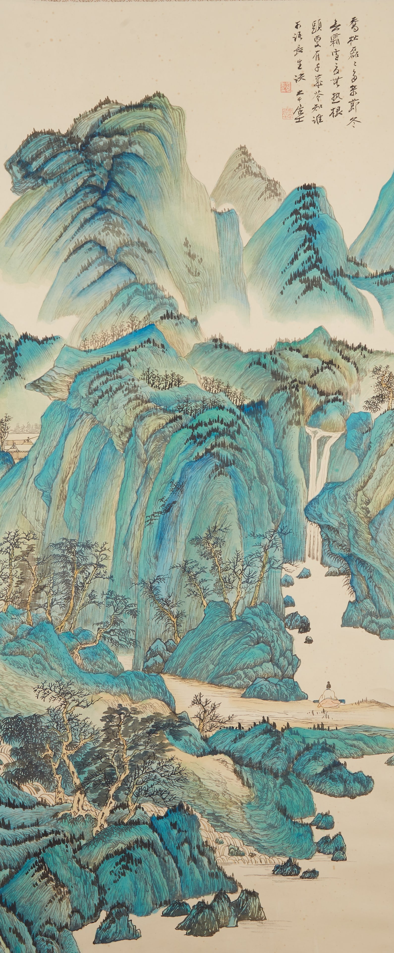 A LANDSCAPE PAINTING ON PAPER BY ZHANG DAQIAN.張大千 (1 of 12)