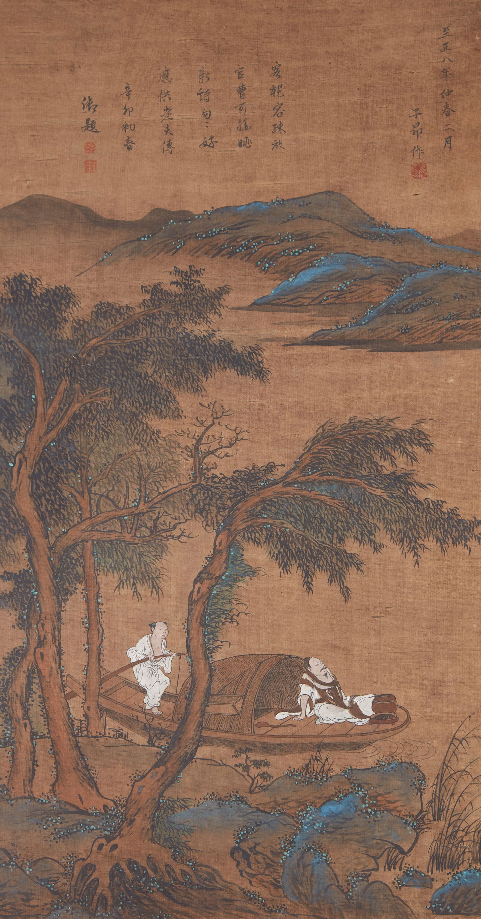 A BOATING EXCURSION ON SILK BY ZHAO MENGFU.趙孟頫 (1 of 10)