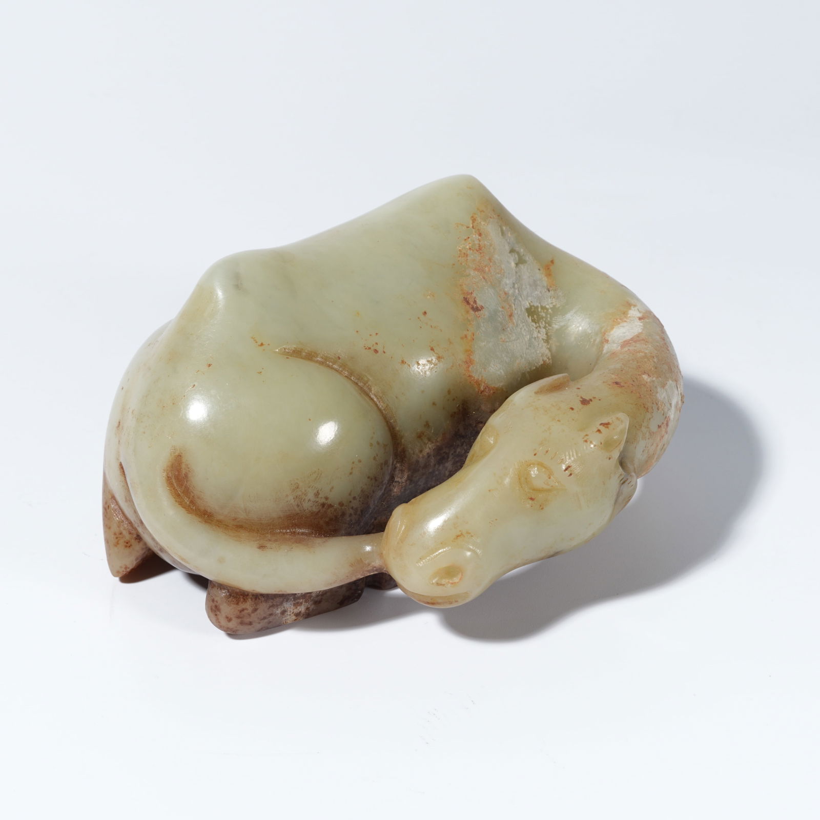 A HETIAN JADE CARVED CAMEL FIGURE (1 of 9)