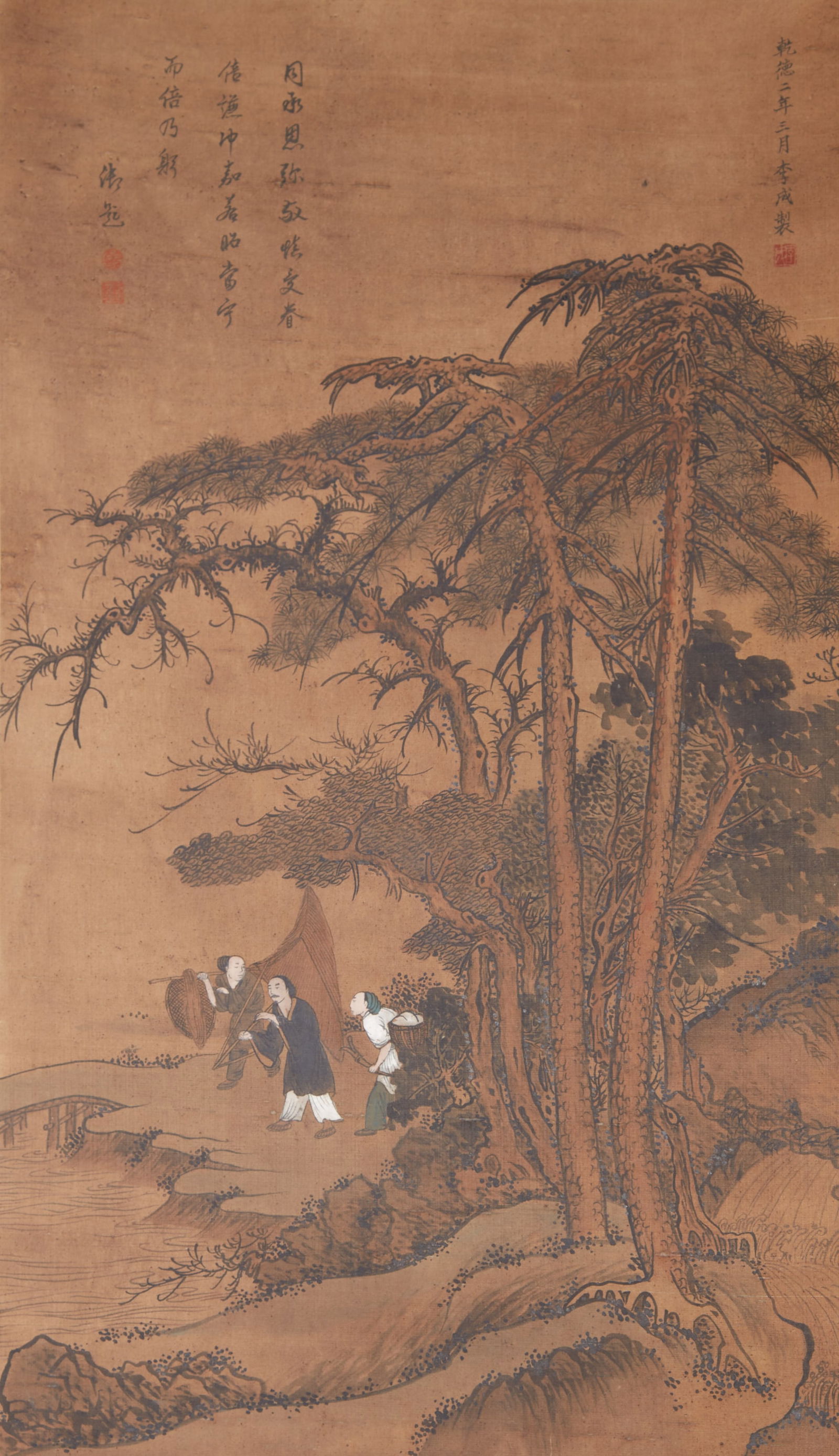 A LANDSCAPE AND FIGURES ON SILK BY LI CHENG.李成 (1 of 10)