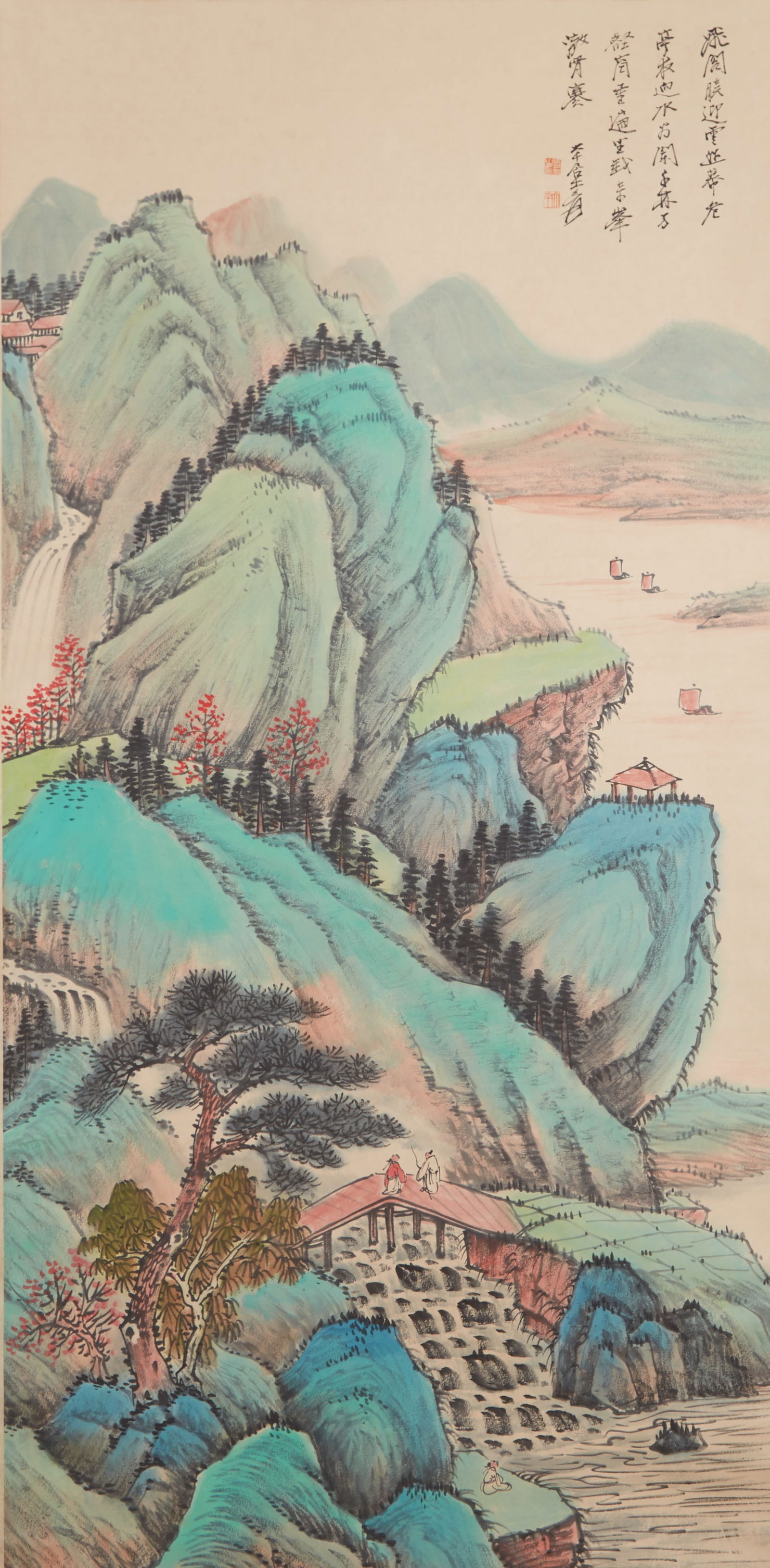 A LANDSCAPE PAINTING ON PAPER BY ZHANG DAQIAN.張大千 (1 of 10)