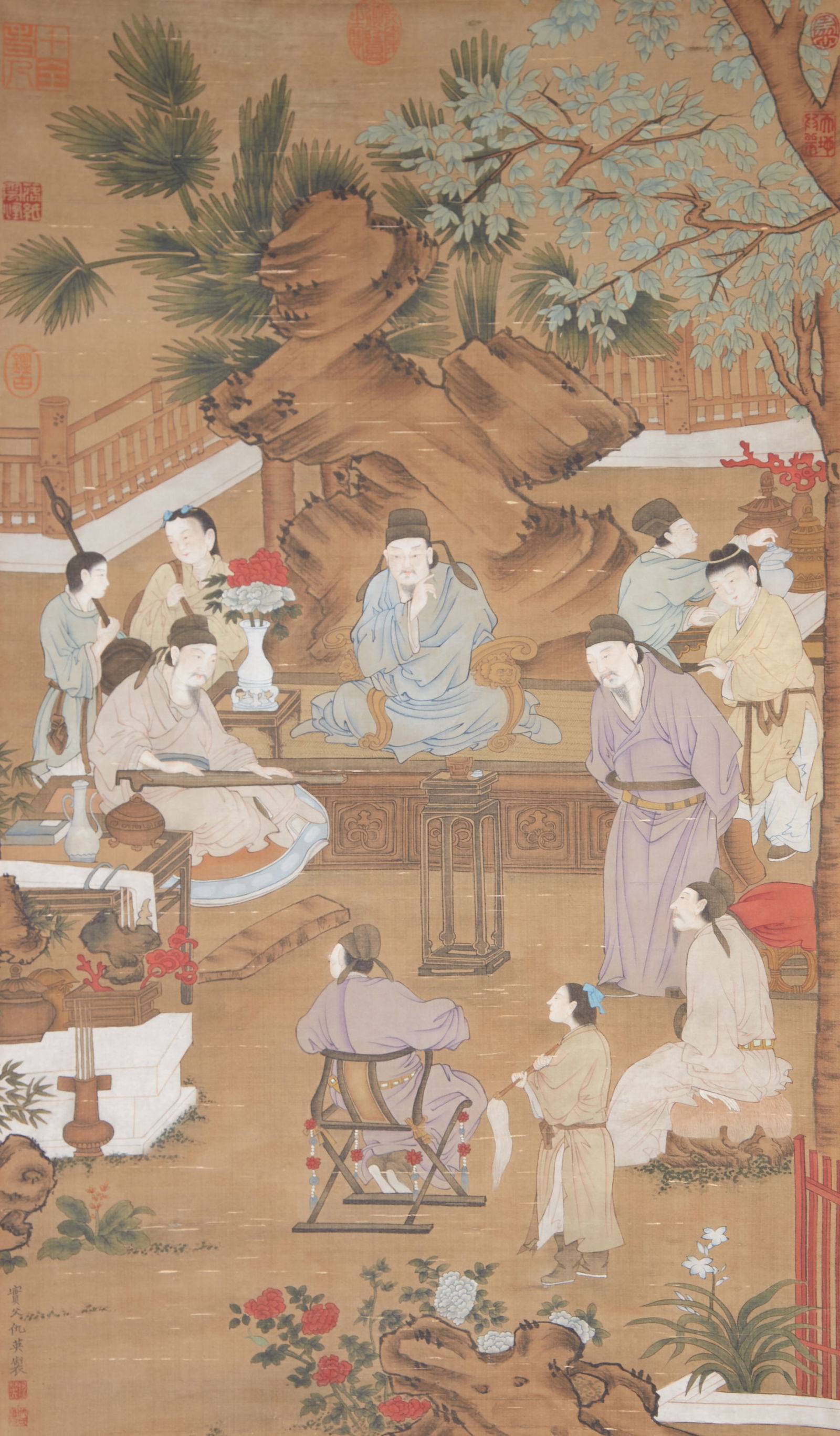 A FIGURE PAINTING ON SILK BY QIU YING.仇英 (1 of 11)