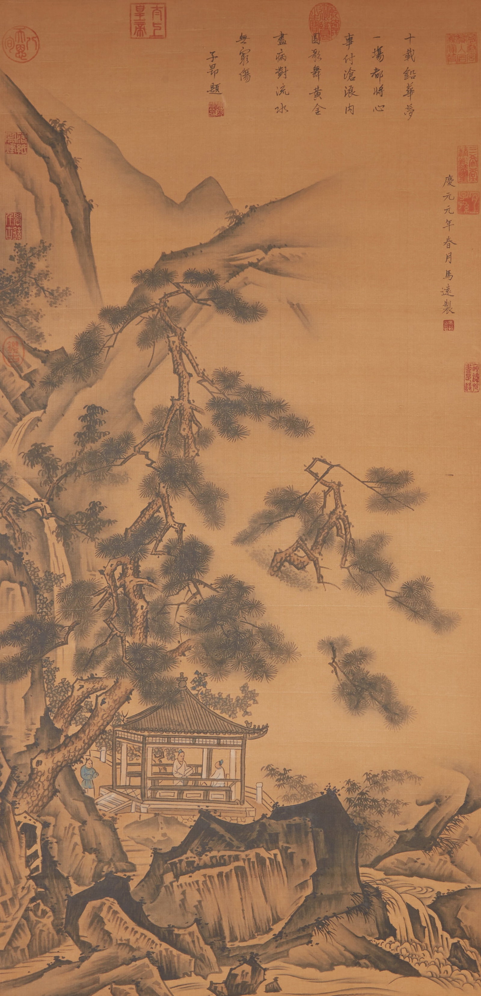 A LANDSCAPE AND FIGURES ON SILK BY MA YUAN.馬遠 (1 of 12)