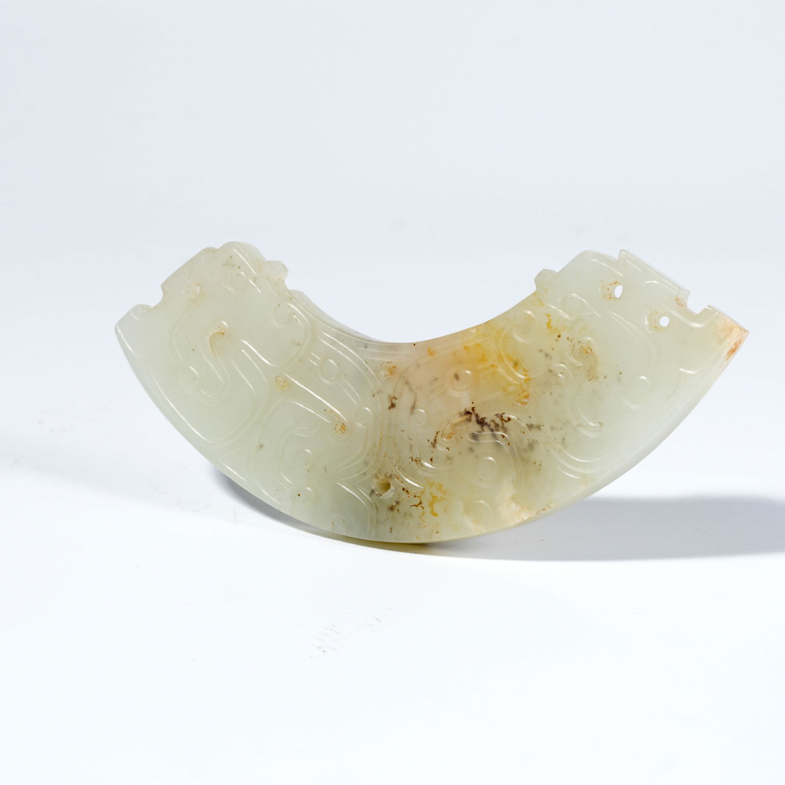 A HETIAN JADE CARVED JADE HUANG (1 of 10)