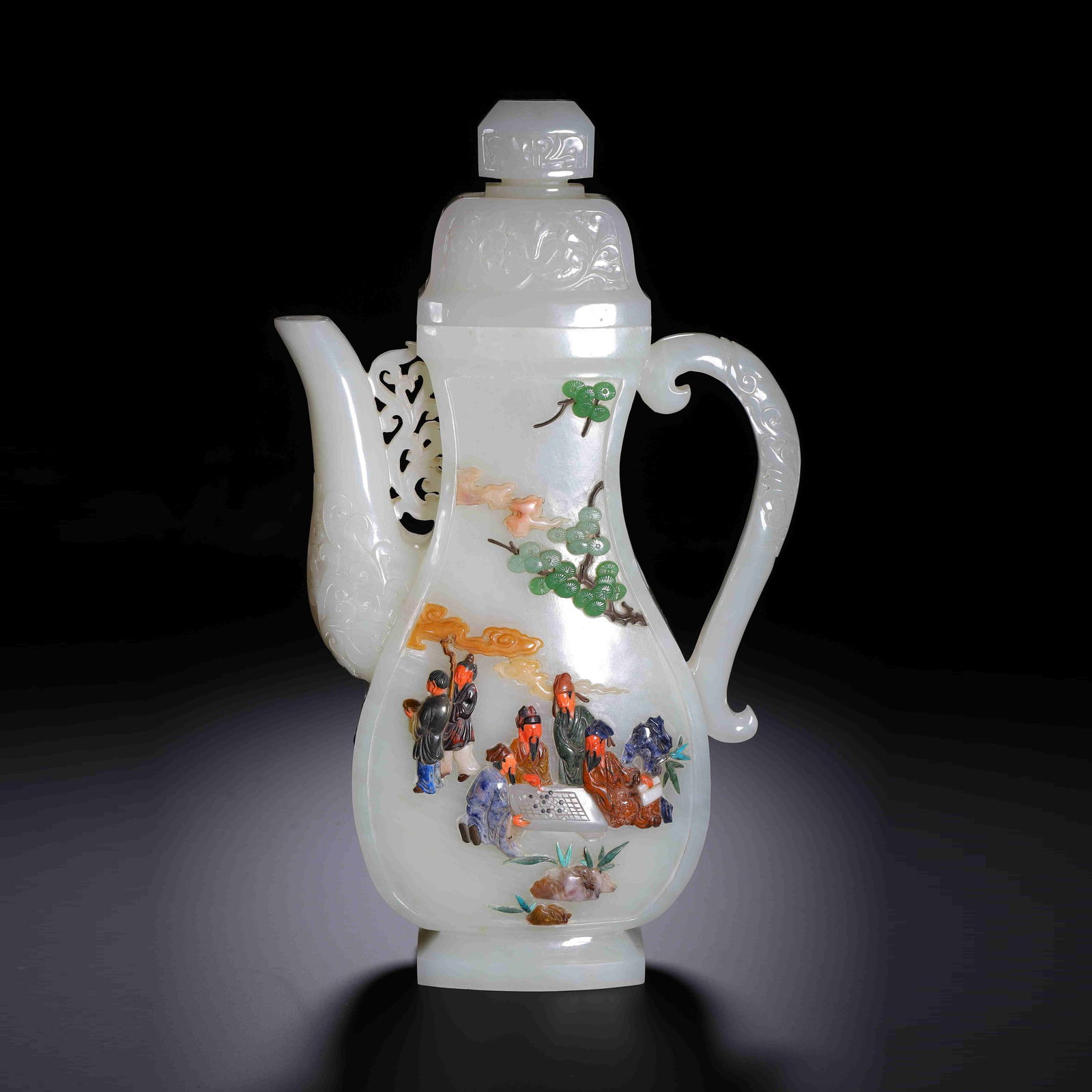 A JADE INLAID "HUNDRED TREASURES" EWER (1 of 9)