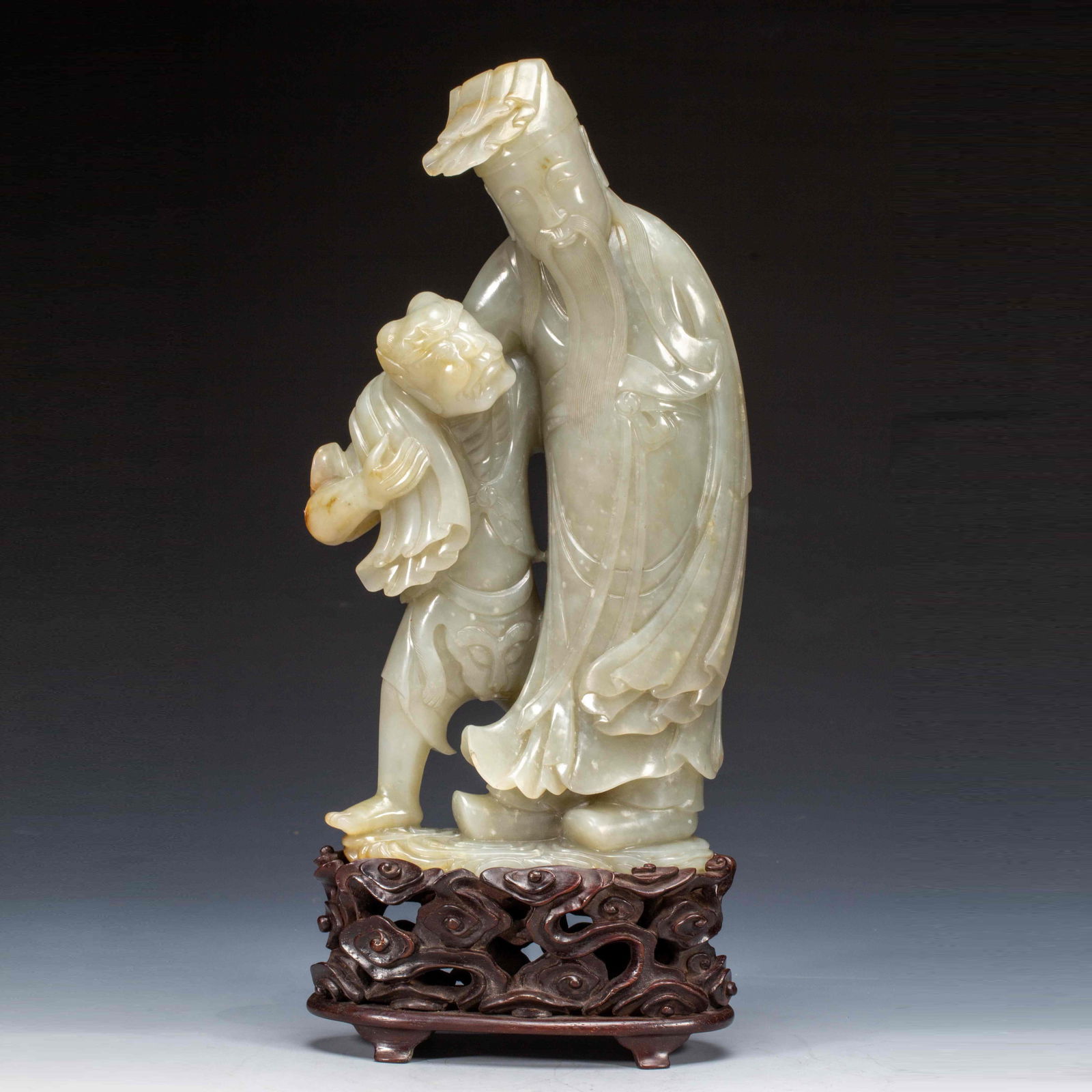 A HETIAN JADE FIGURAL FIGURE (1 of 11)