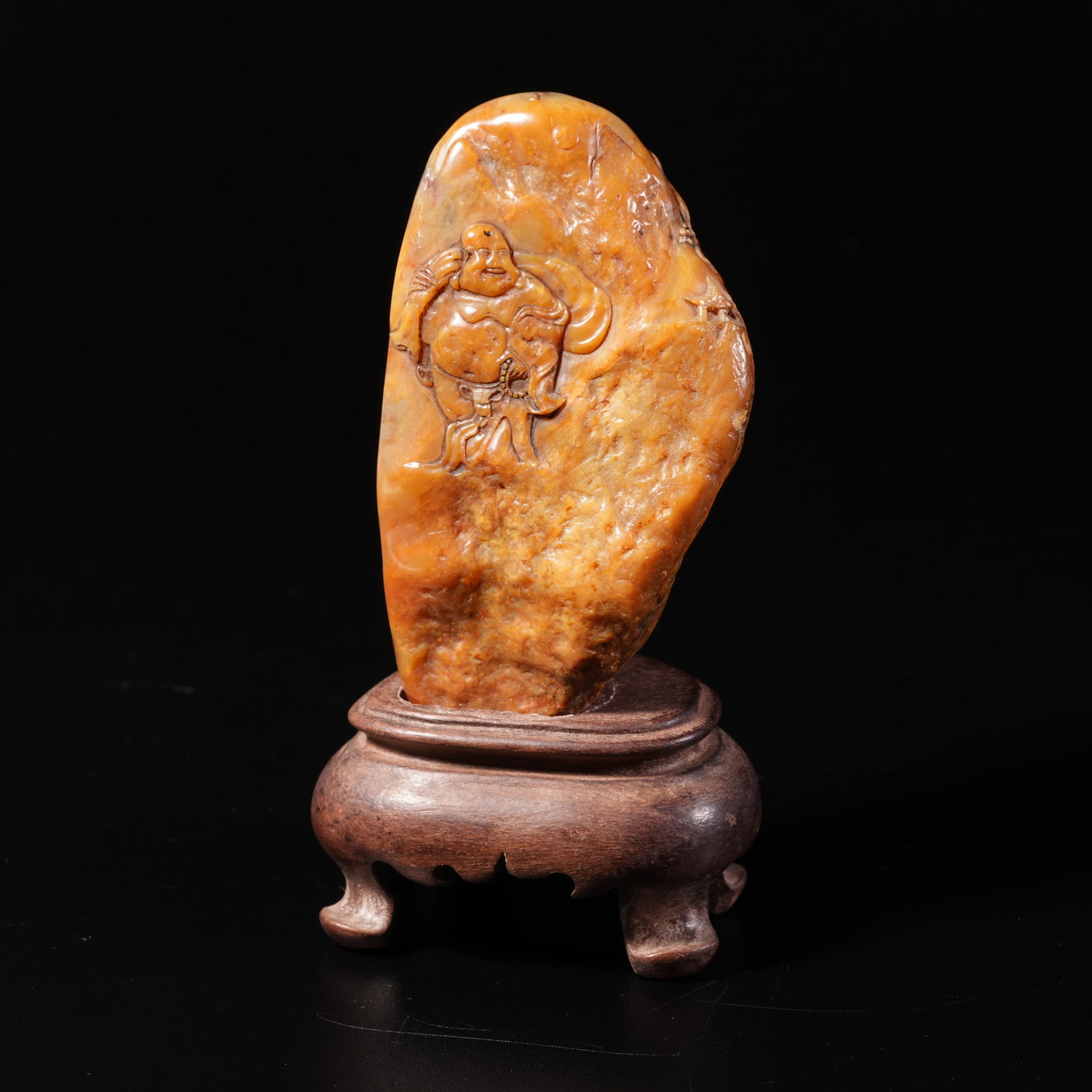 A SHOUSHAN STONE CARVING OF FIGURE FIGURINE: Shoushan Stone Carving of Figure Figurine