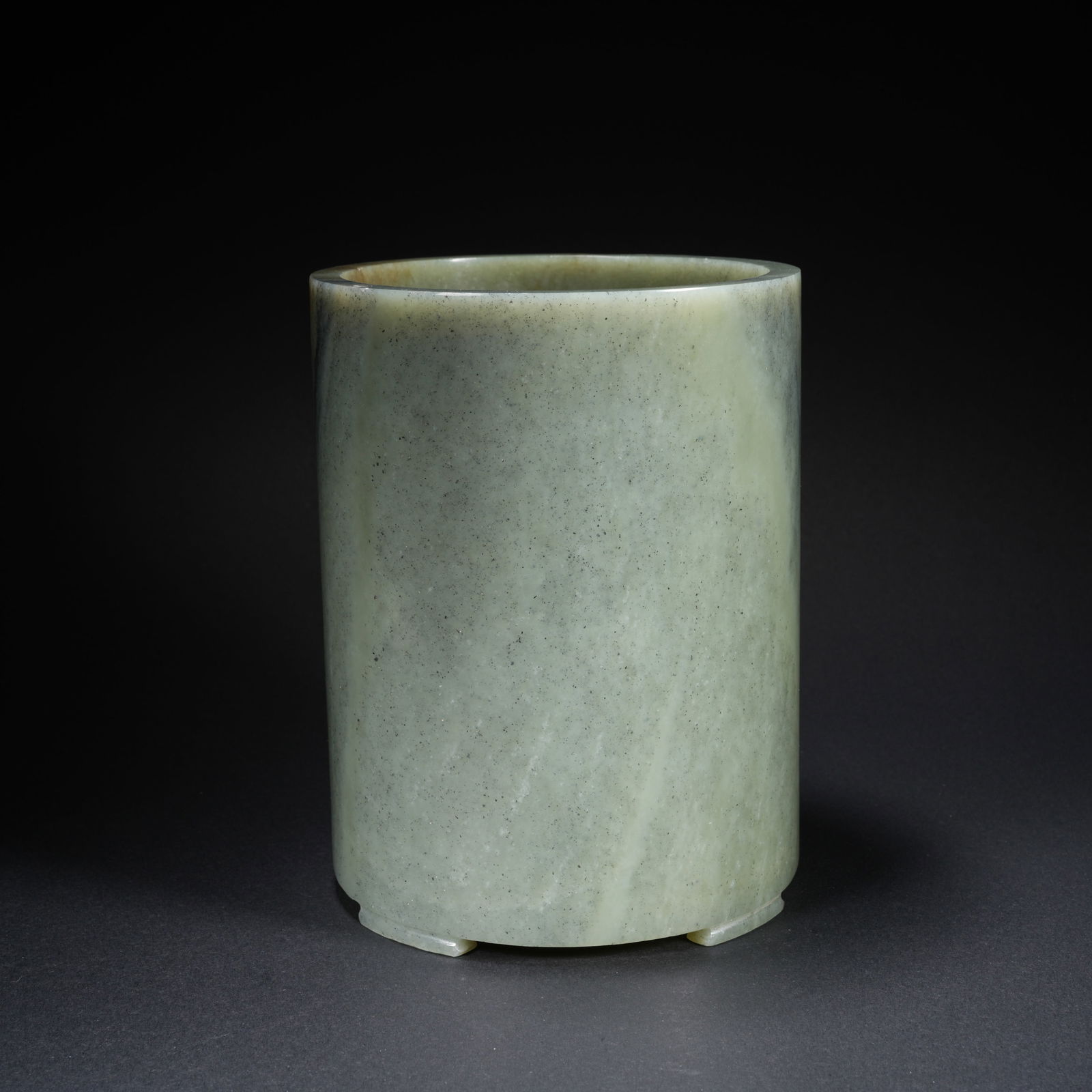 A HETIAN JADE CARVED BRUSH POT (1 of 10)