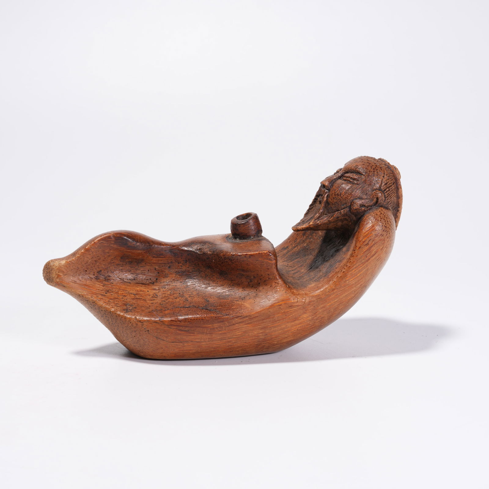 A BAMBOO ROOT CARVING OF DRUNKEN LI BAI FIGURINE (1 of 10)