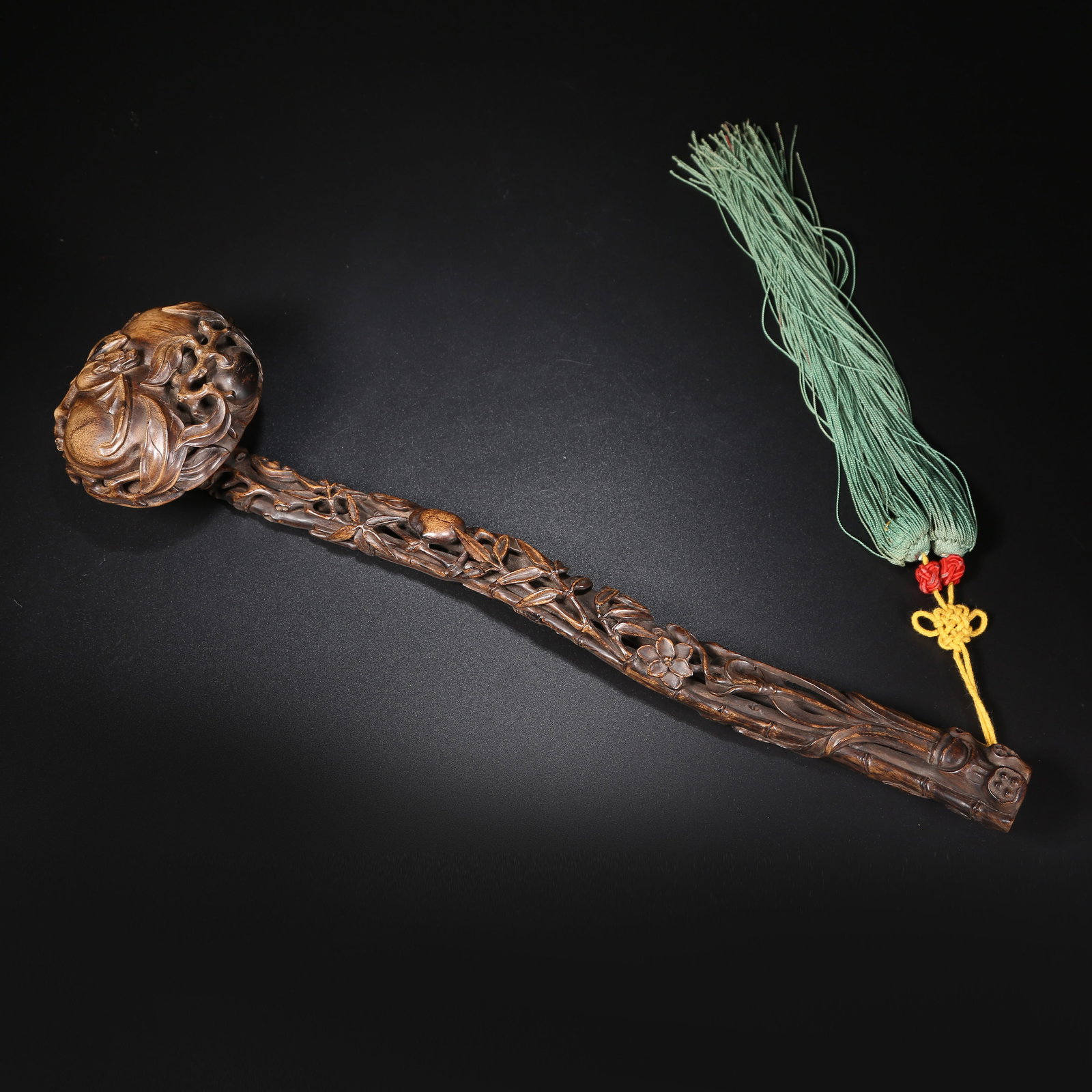 A AGARWOOD RUYI WITH LONGEVITY MOTIF (1 of 7)