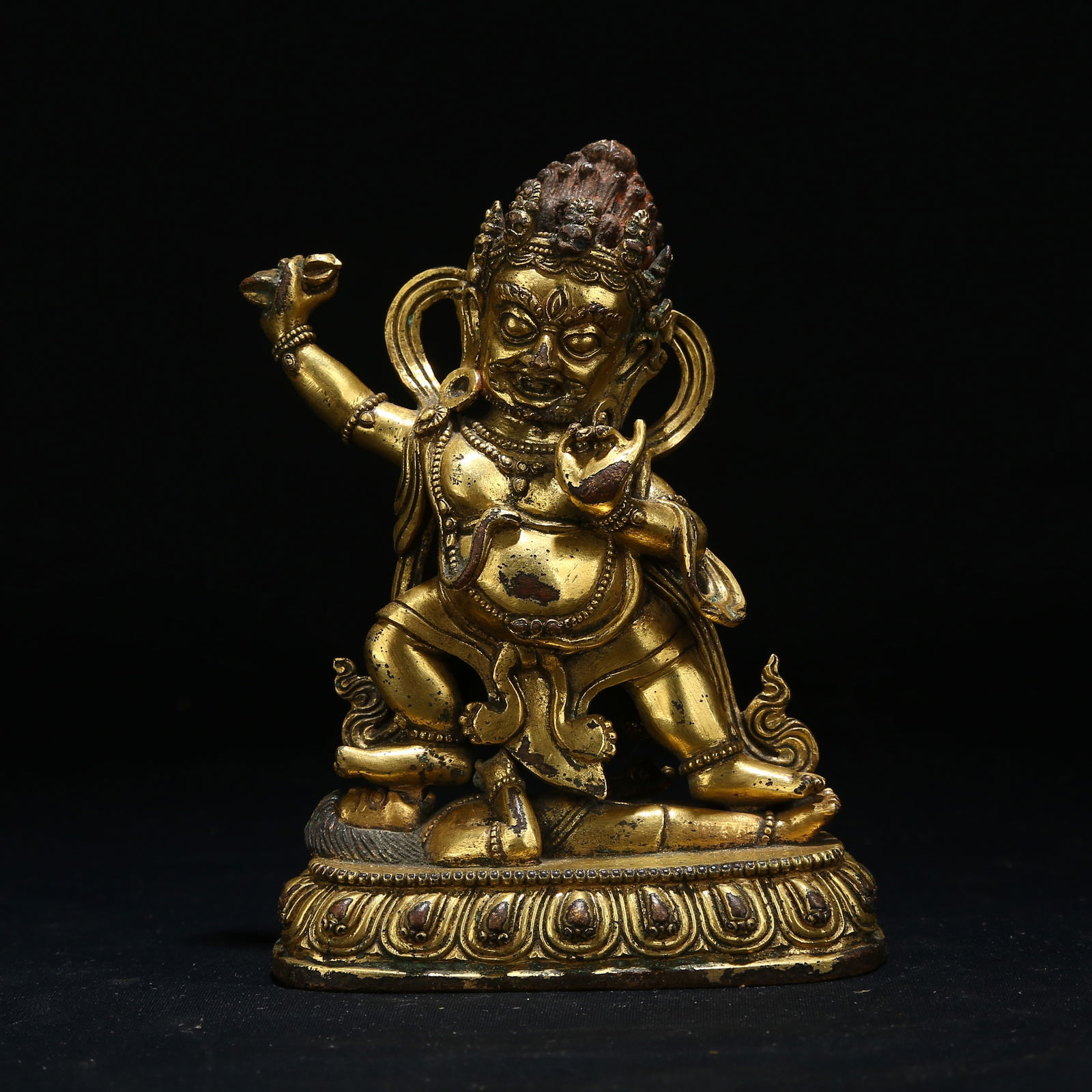 A GILT BRONZE STATUE OF VAJRAPANI BODHISATTVA (1 of 9)