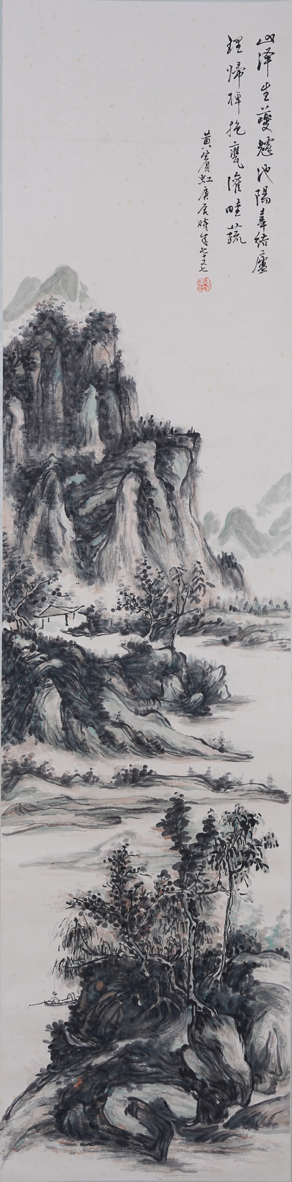 A LANDSCAPE PAINTING ON PAPER BY HUANG BINHONG.黃賓虹 (1 of 9)