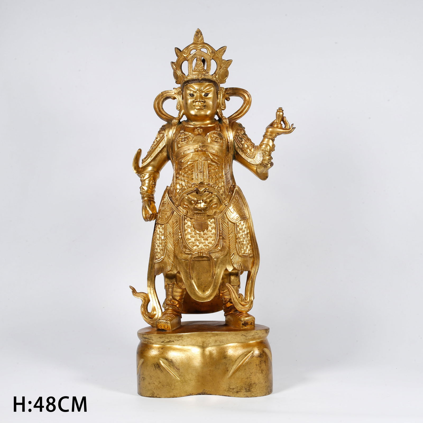 A GILT-BRONZE BUDDHA STATUE (1 of 9)