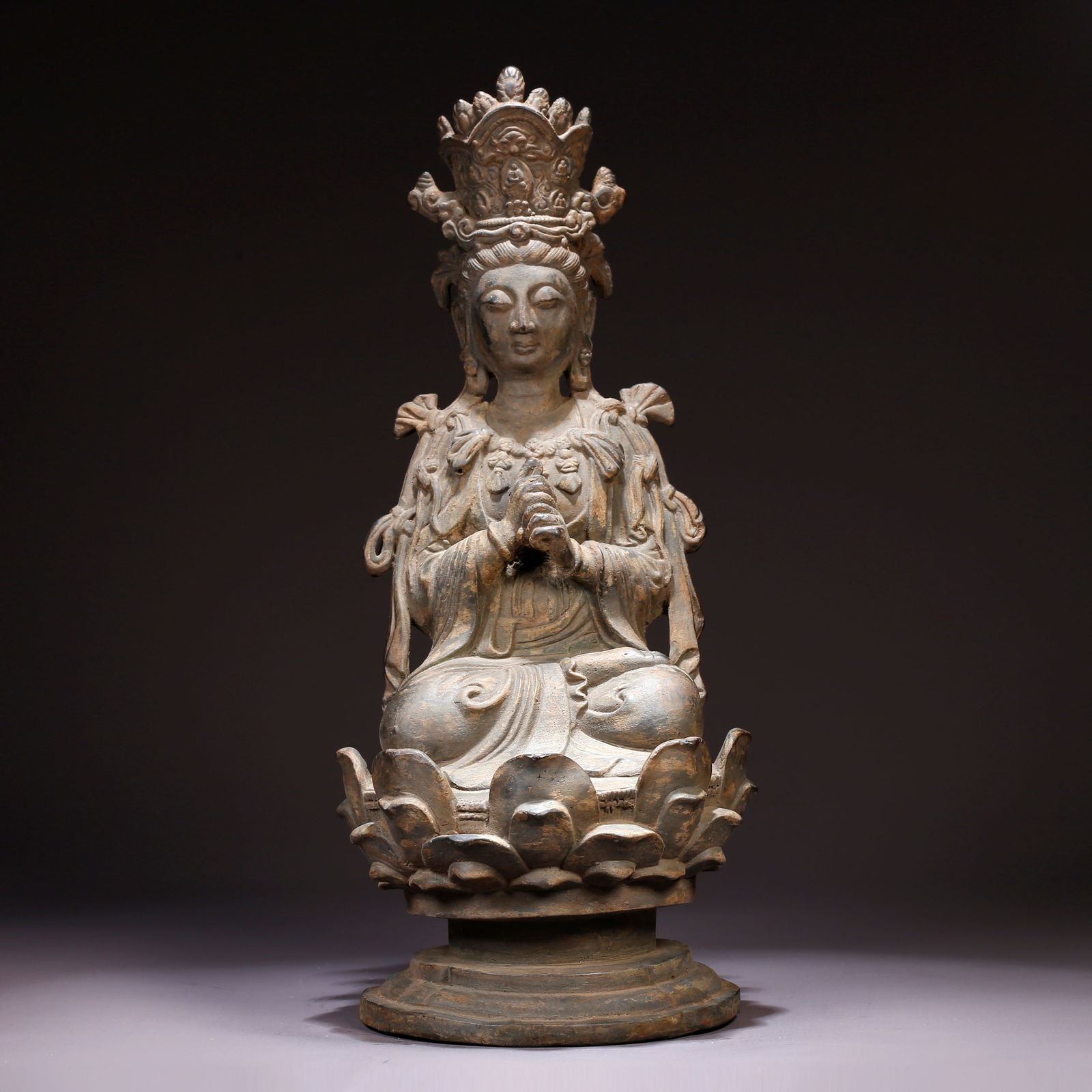 A BRONZE STATUE OF VAIROCANA BUDDHA (1 of 9)