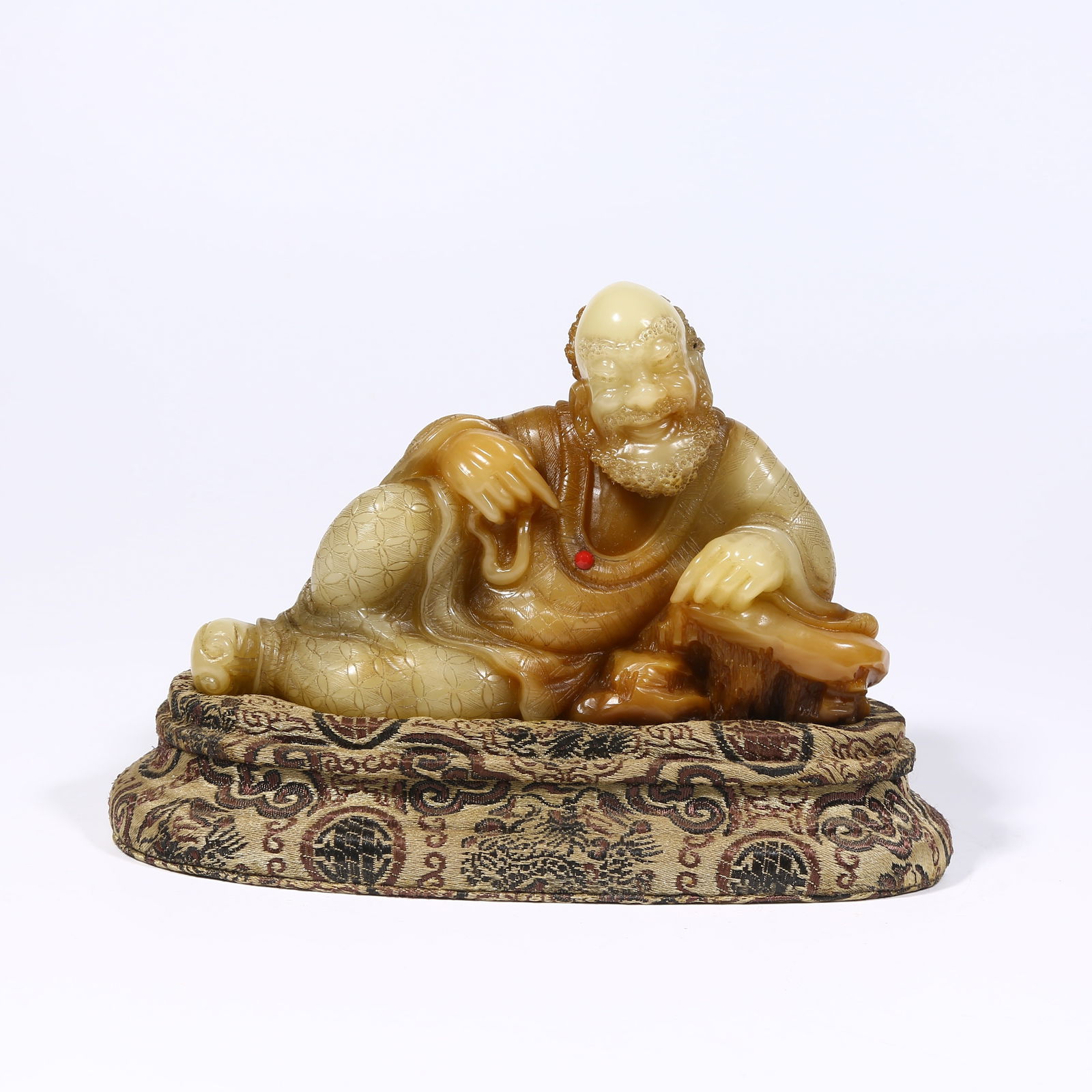 A SHOUSHAN STONE ARHAT FIGURINE (1 of 8)