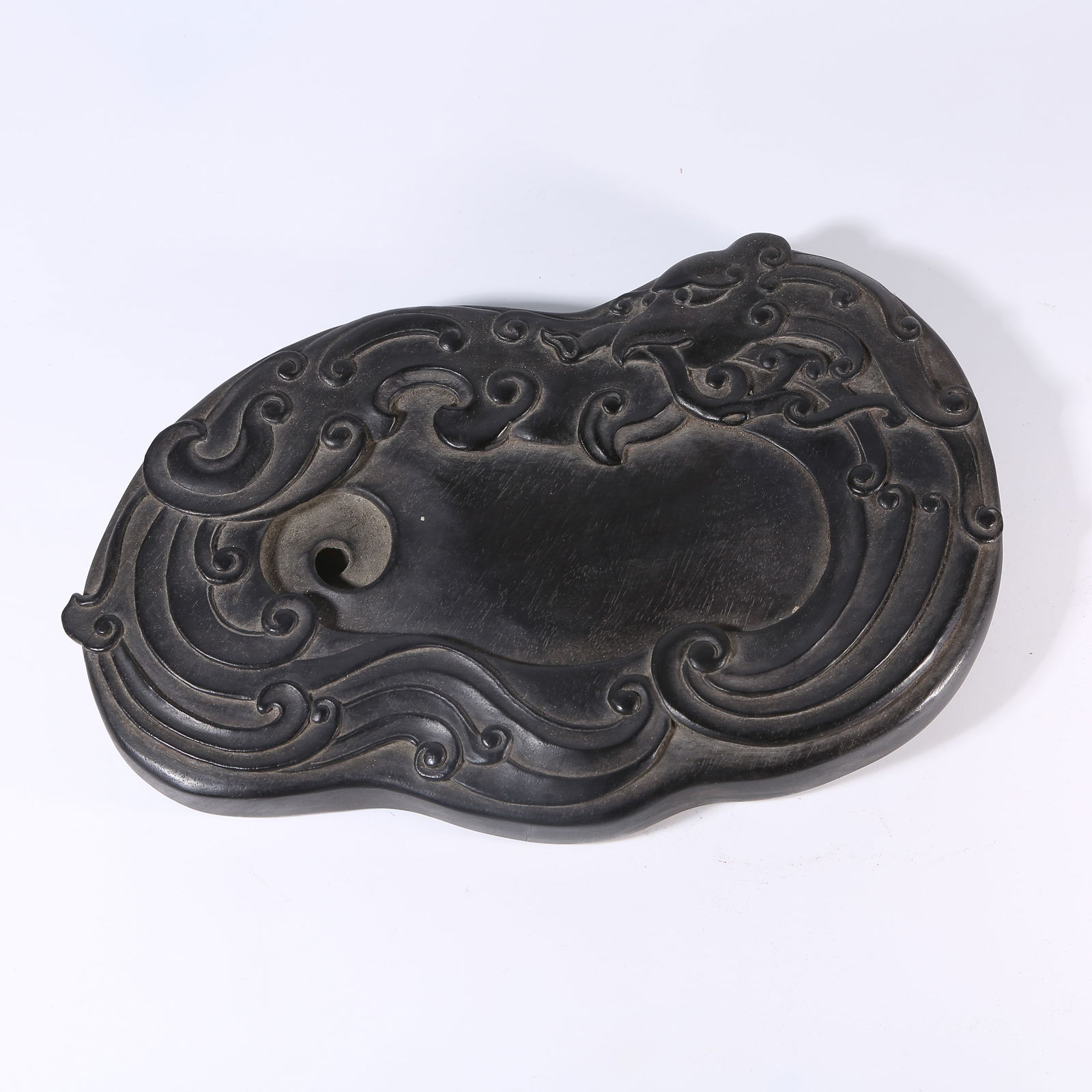 A ZITAN PHOENIX-SHAPED INKSTONE: Zitan Phoenix-Shaped Inkstone