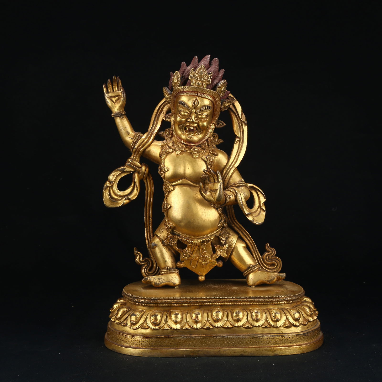 A GILT BRONZE FIGURE OF VAJRAPANI BODHISATTVA (1 of 8)