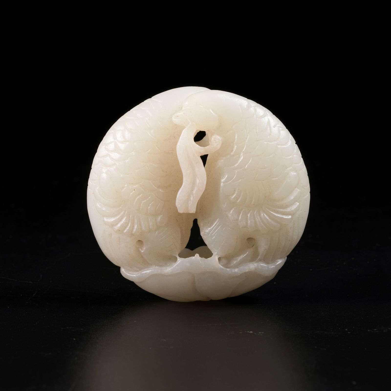 A HETIAN JADE MANDARIN DUCK PENDANT (1 of 7)