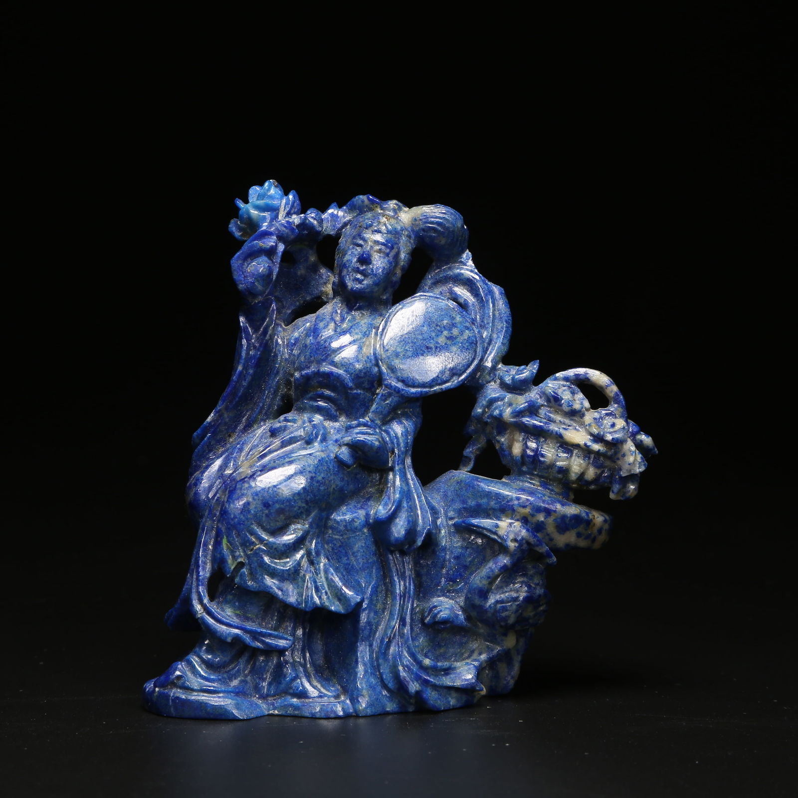 A LAPIS LAZULI LADY FIGURINE: Lapis Lazuli Lady Figurine