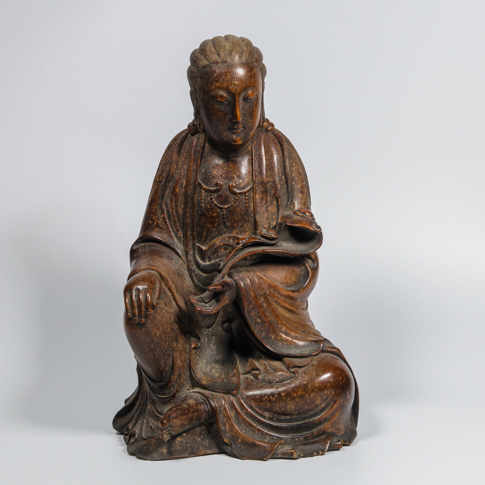 A HUANGHUALI WOOD CARVED FIGURATIVE ORNAMENT (1 of 9)