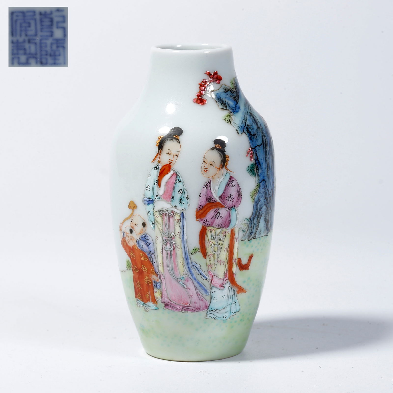 A FAMILLE ROSE VASE WITH FIGURE STORY DESIGN (1 of 9)