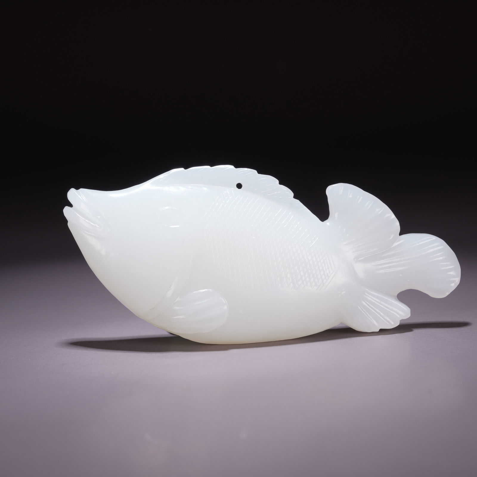 A HETIAN WHITE JADE FISH PENDANT (1 of 8)