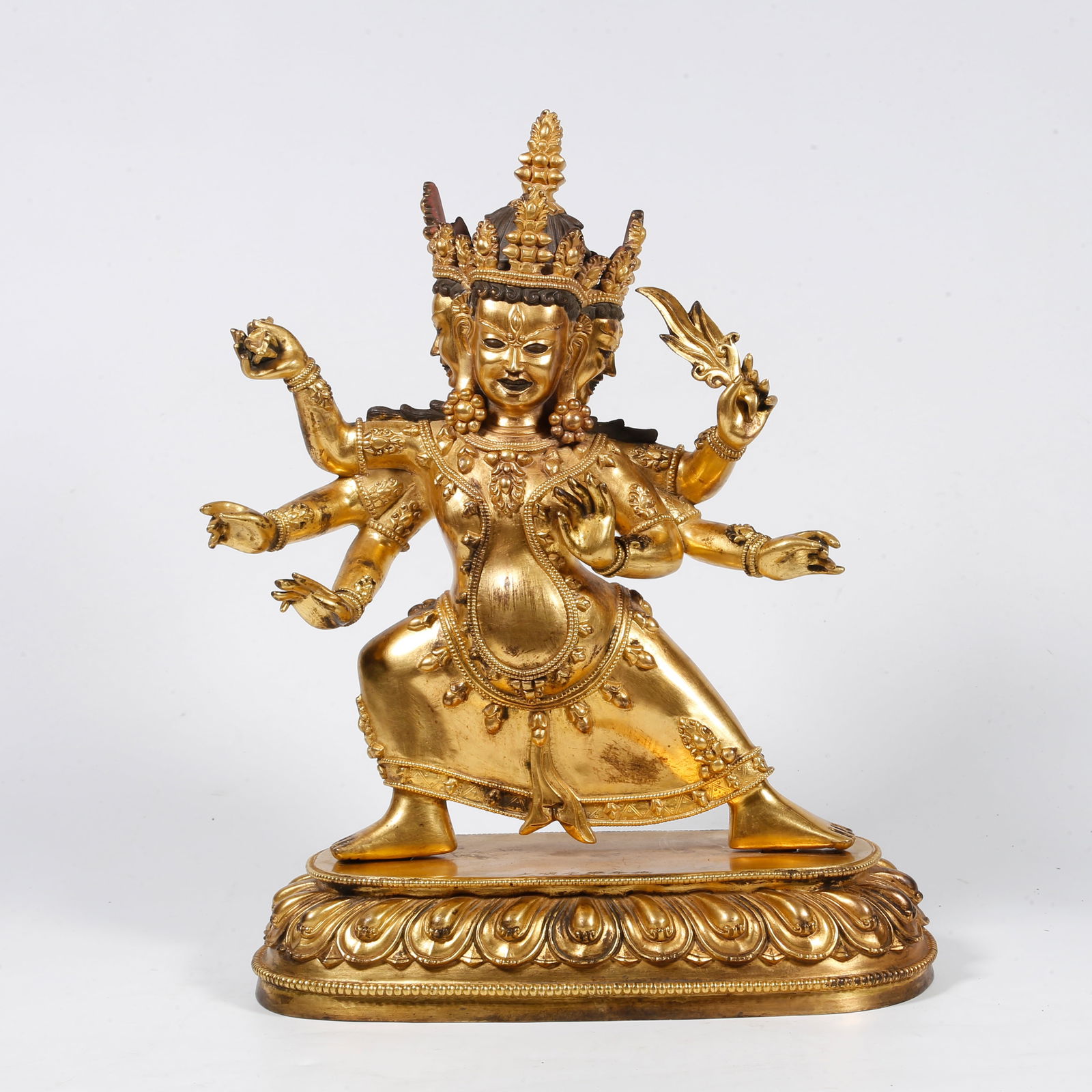 A GILT-BRONZE VAJRA STATUE (1 of 10)