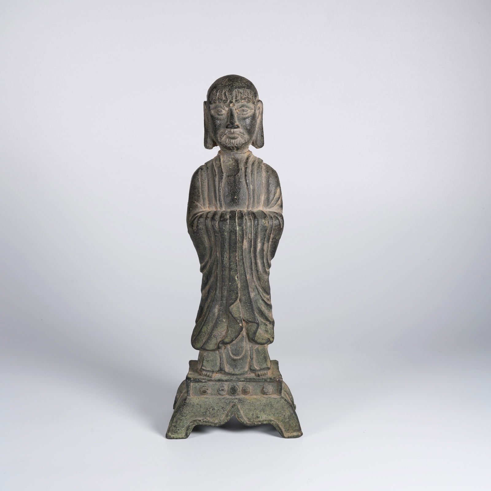 A BRONZE BUDDHA STATUE (1 of 9)